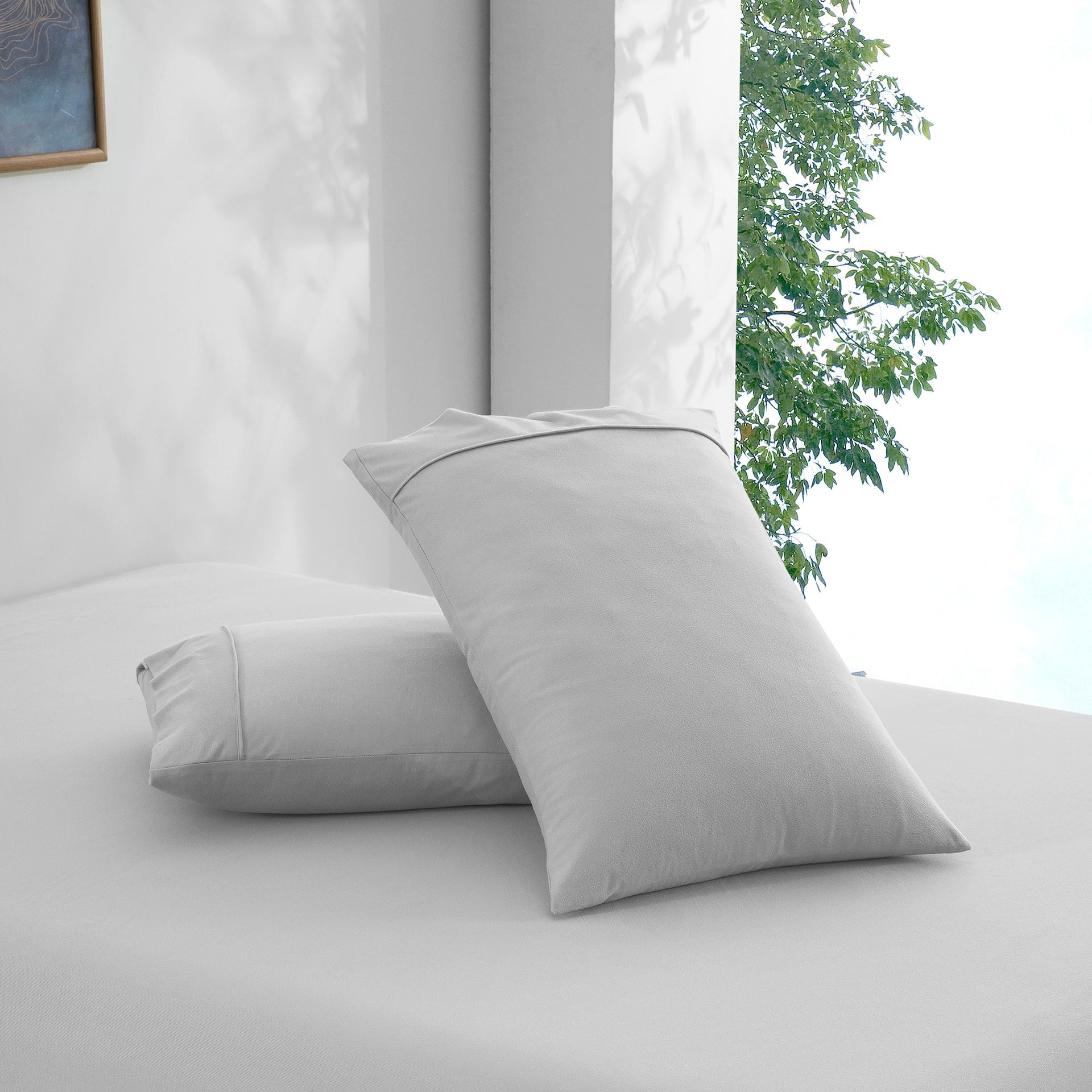 Dreamaker Micro Flannel Sheet Set Silver