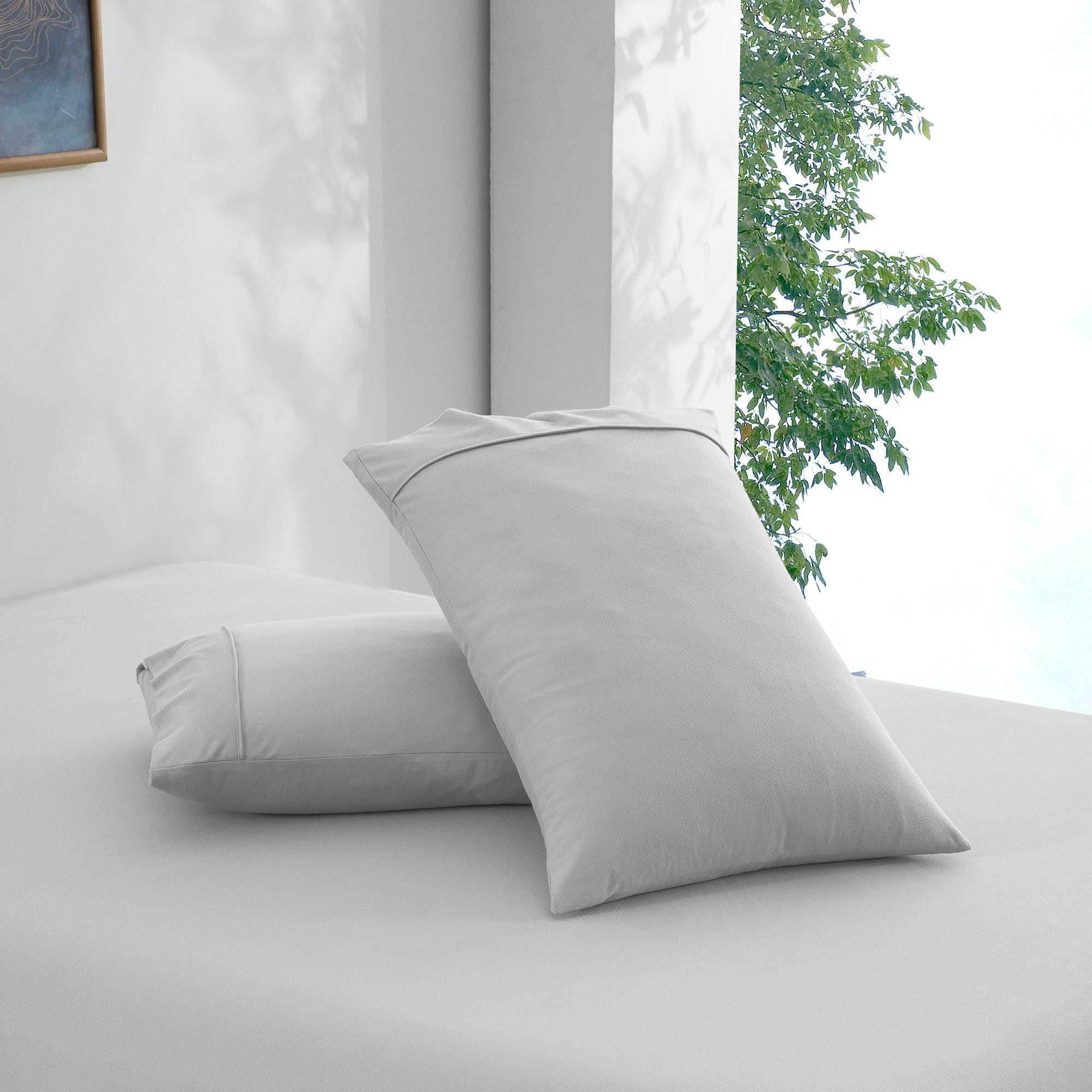 Dreamaker Micro Flannel Sheet Set Silver