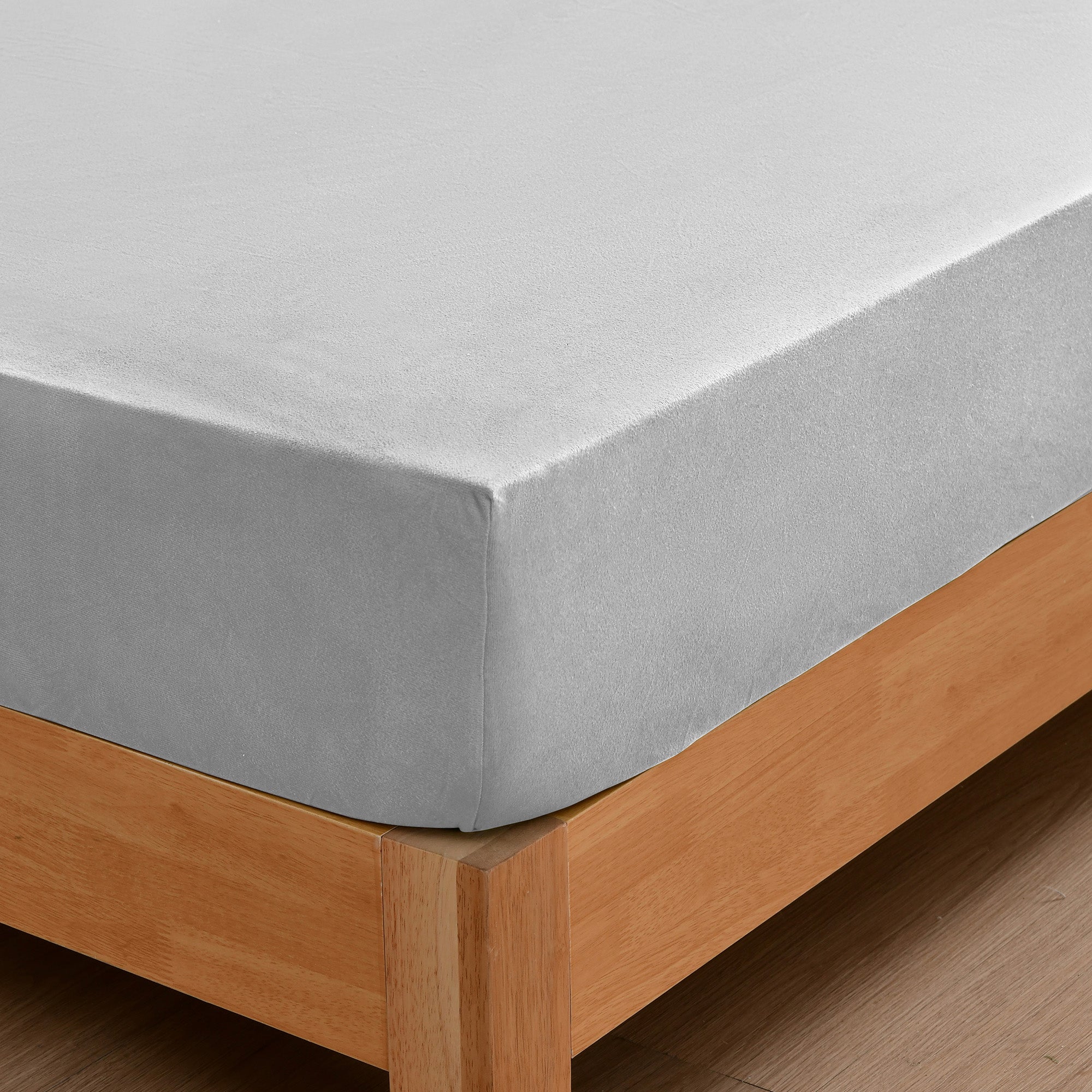Dreamaker Micro Flannel Sheet Set Silver