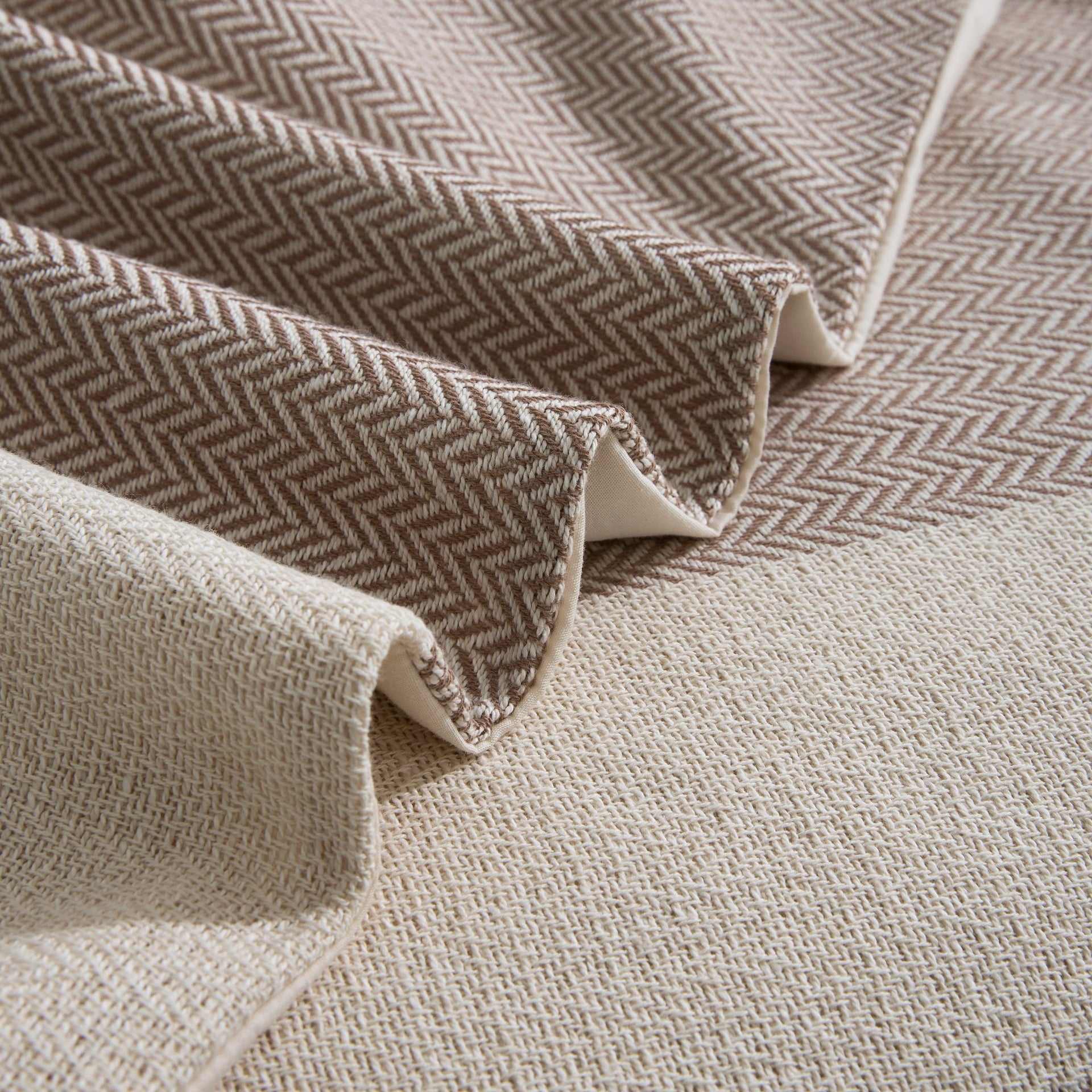 Dreamaker Herringbonecotton Quilt Cover Set Natural