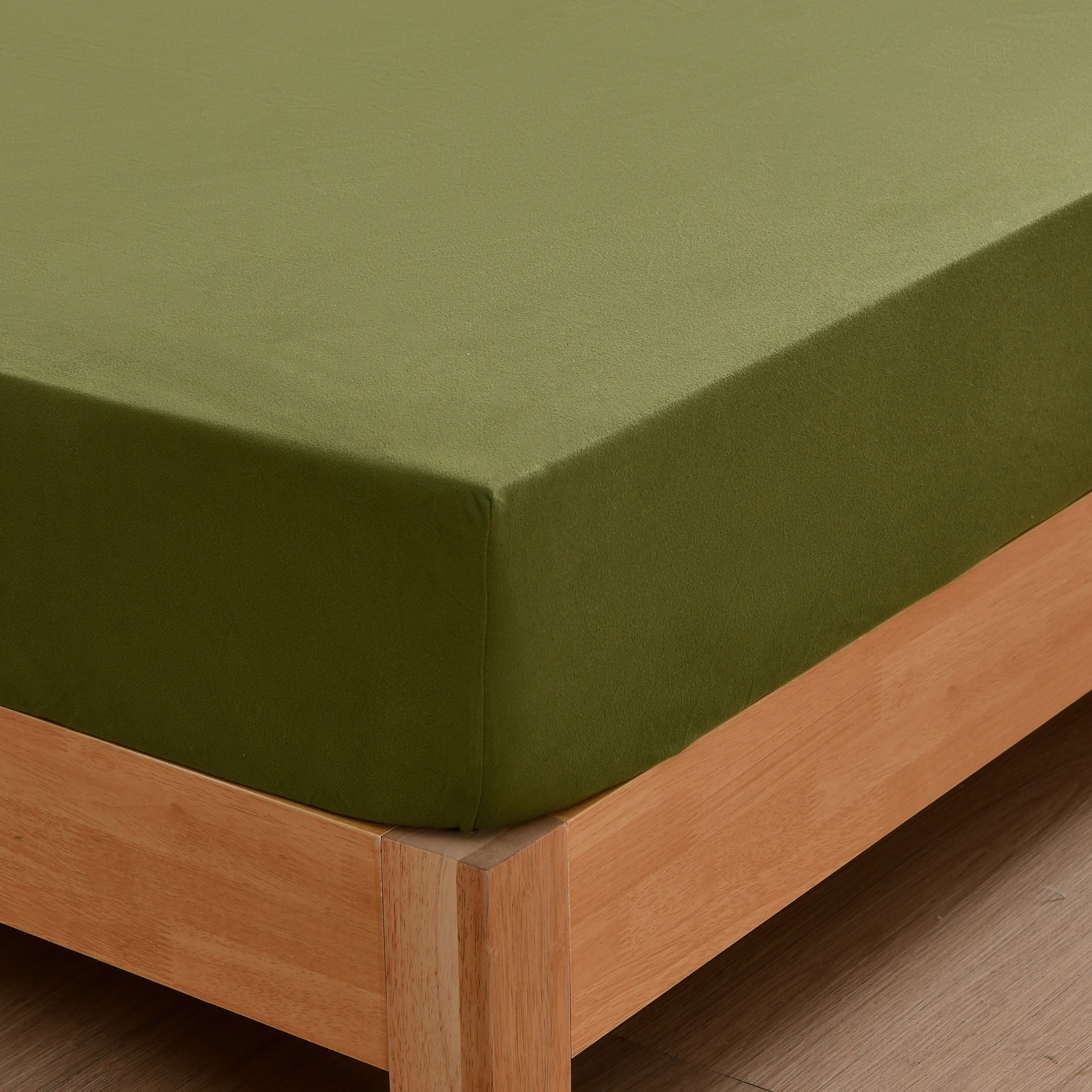 Dreamaker Micro Flannel Sheet Set Olive