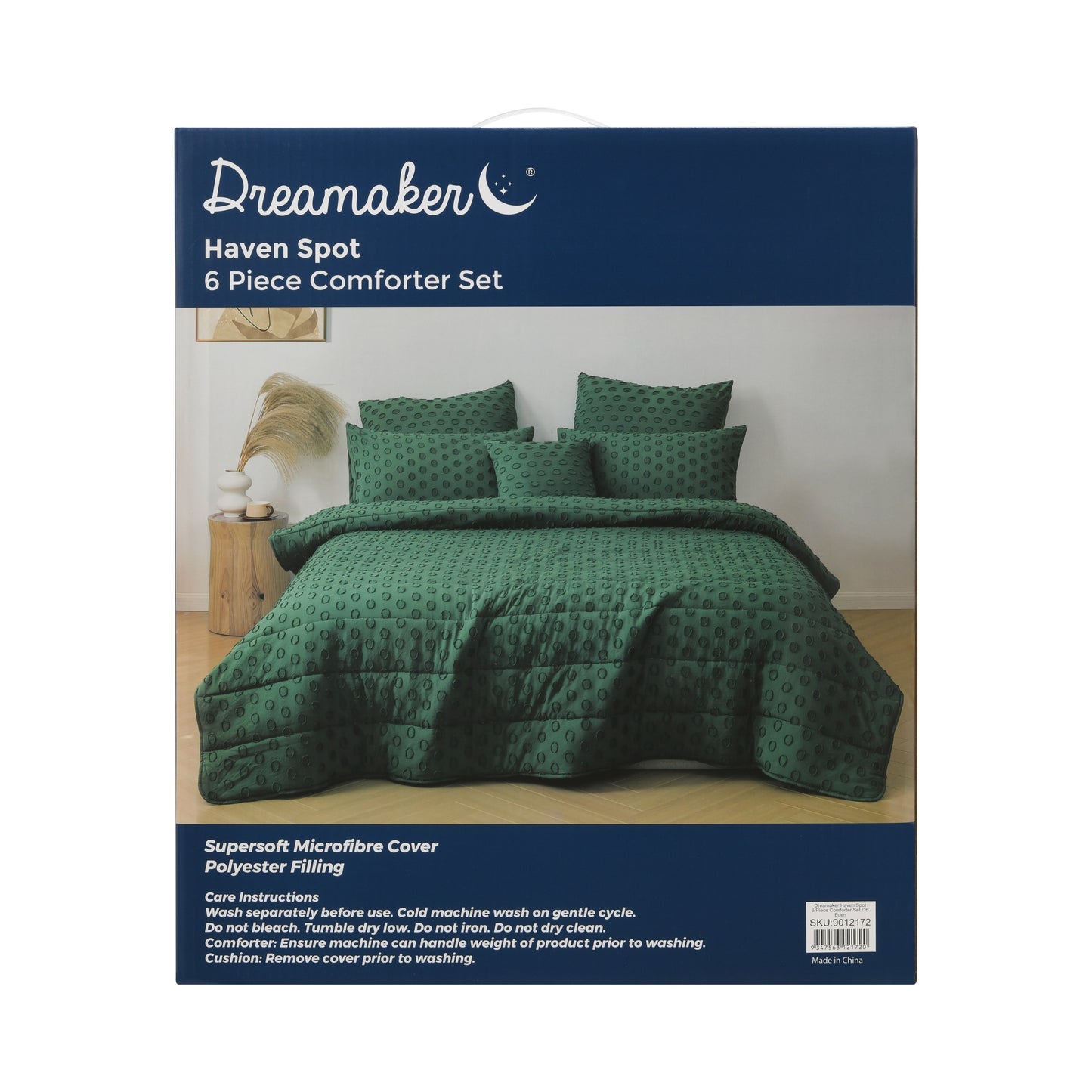 Dreamaker Haven Spot 6 Piece Comforter Set Eden