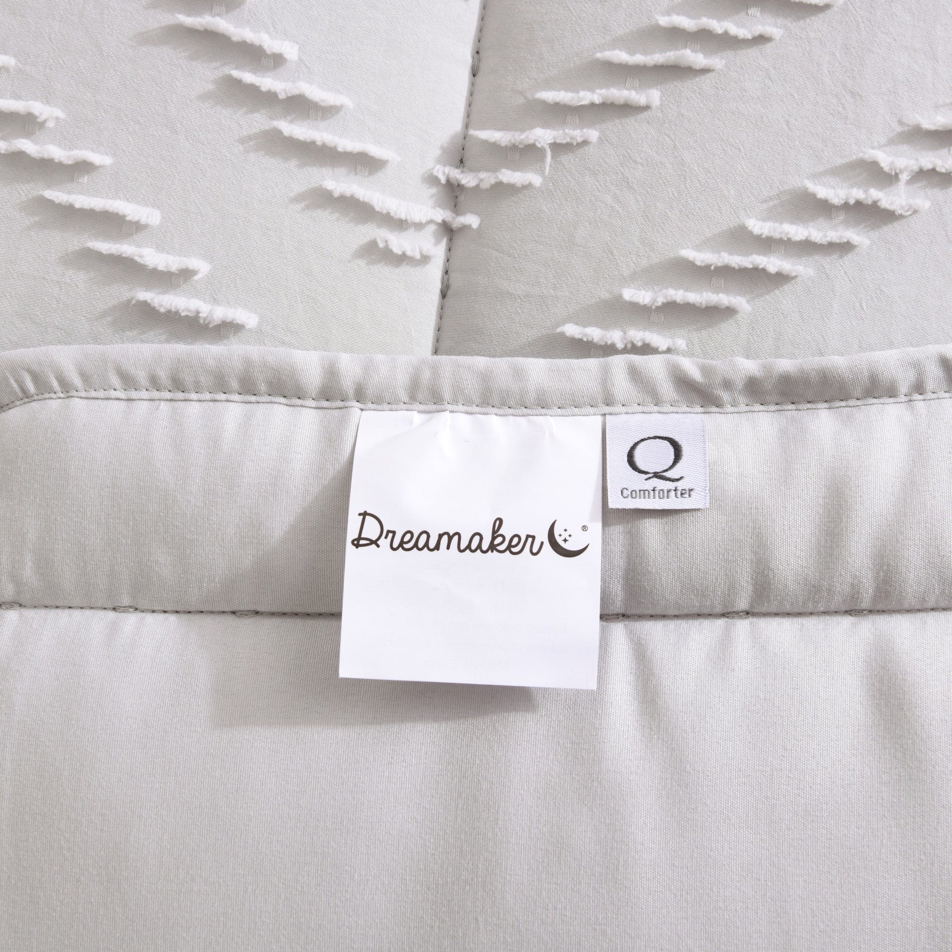 Dreamaker Lennox Chevron 6 Piece Comforter Set Silver