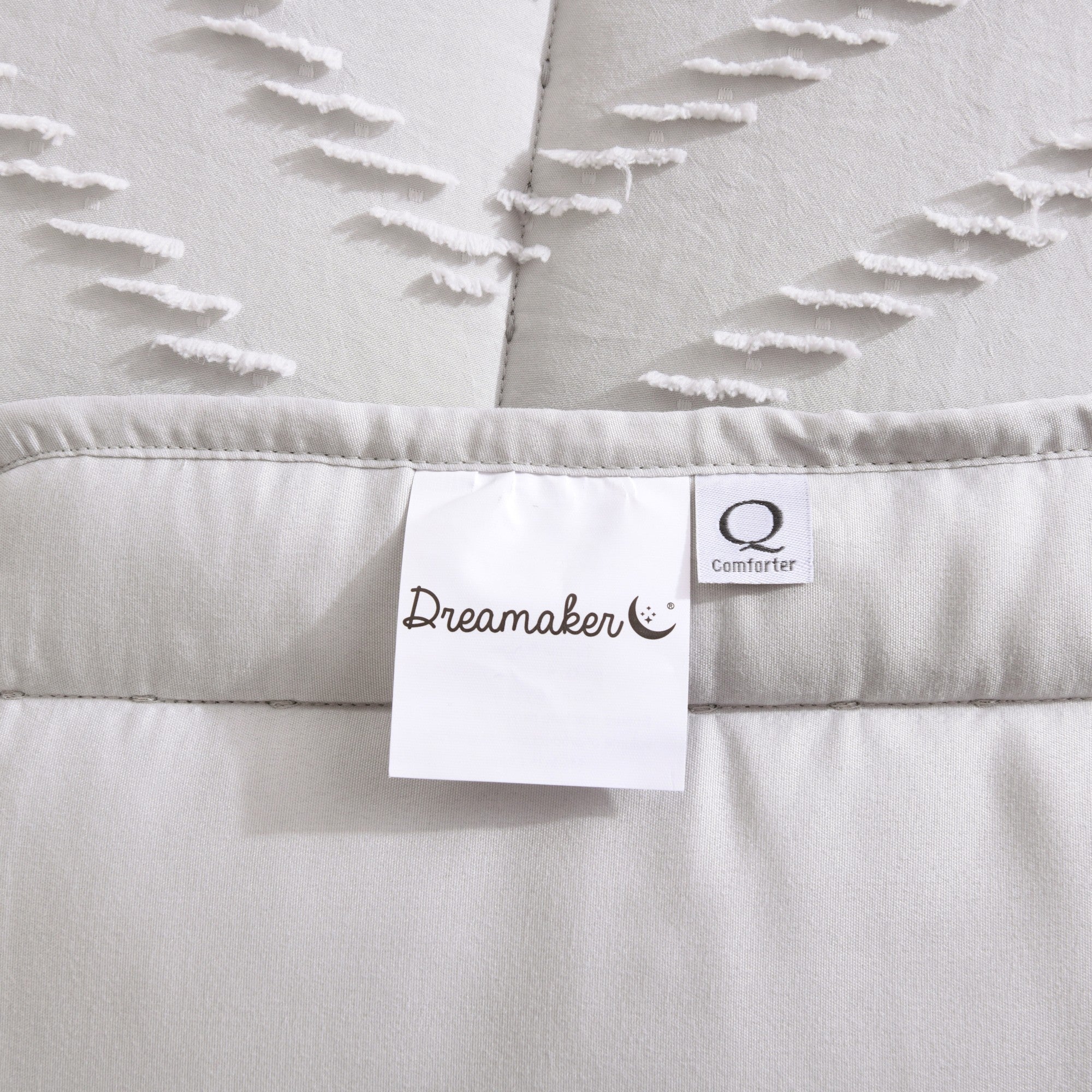 Dreamaker Lennox Chevron 6 Piece Comforter Set Silver
