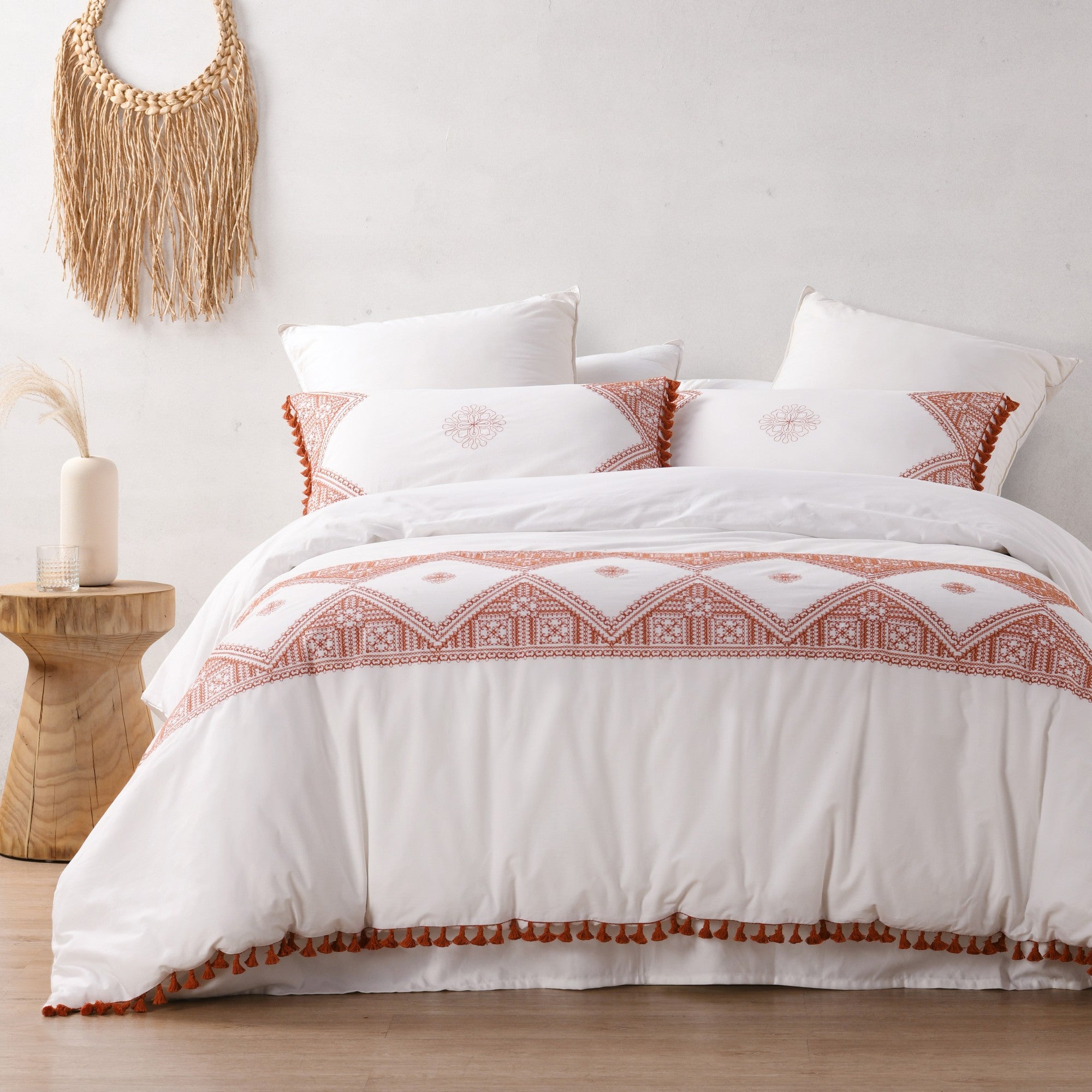 Dreamaker Libertycotton Quilt Cover Set Rust