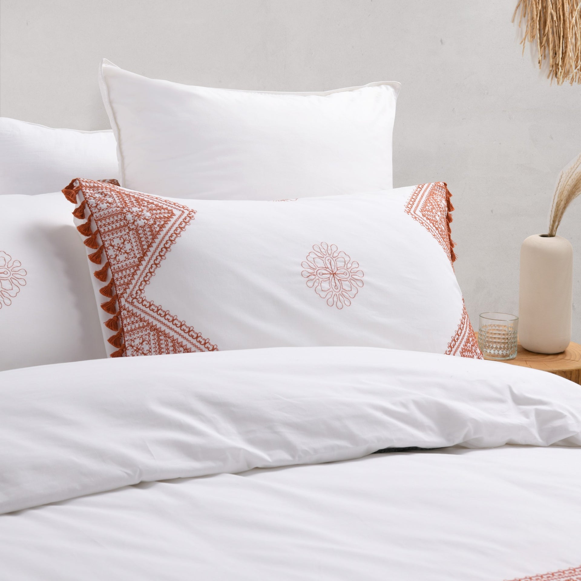 Dreamaker Libertycotton Quilt Cover Set Rust