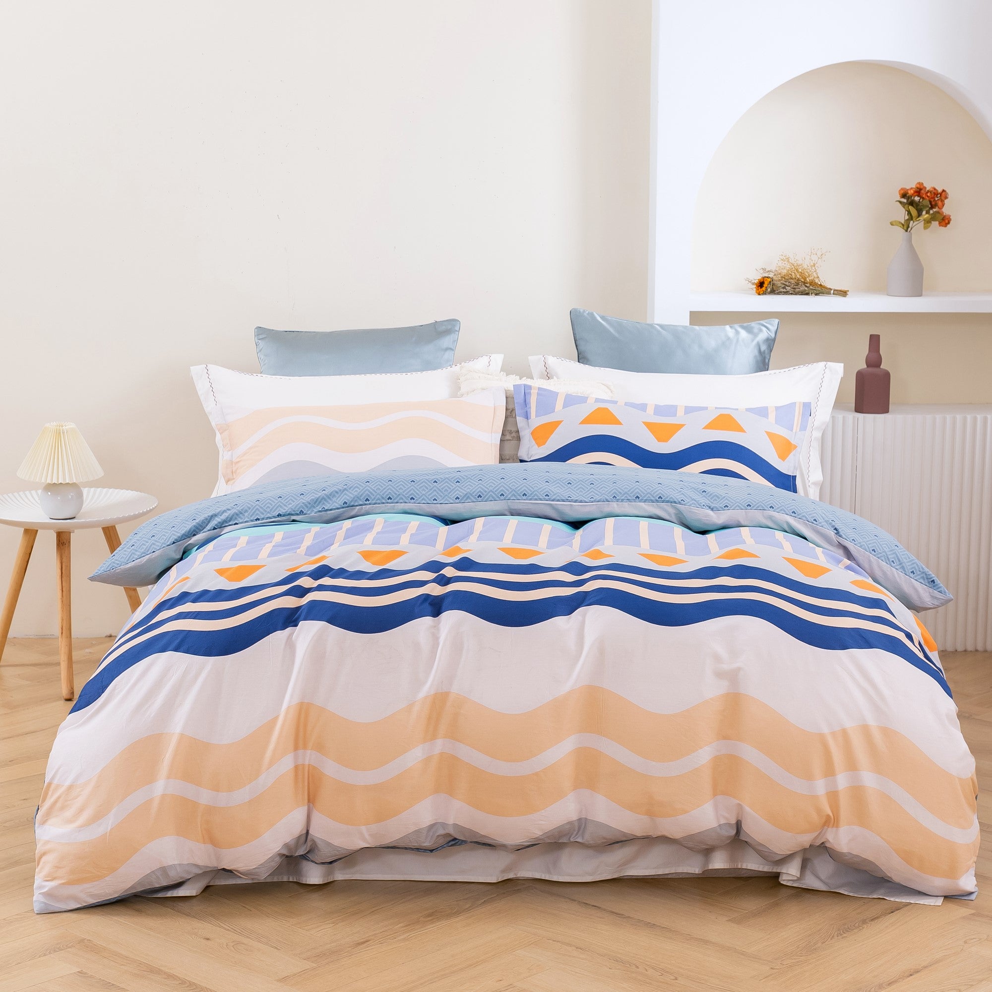 Dreamaker Capricotton Reversible Quilt Cover Set