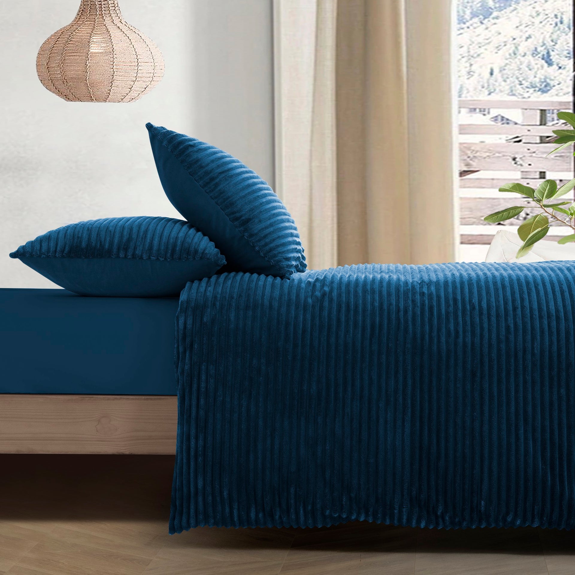 Dreamaker Embossed Fleece Quilt Cover Set Teal