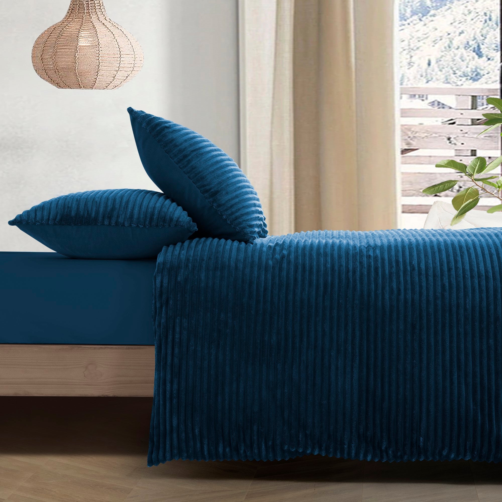 Dreamaker Embossed Fleece Quilt Cover Set Teal