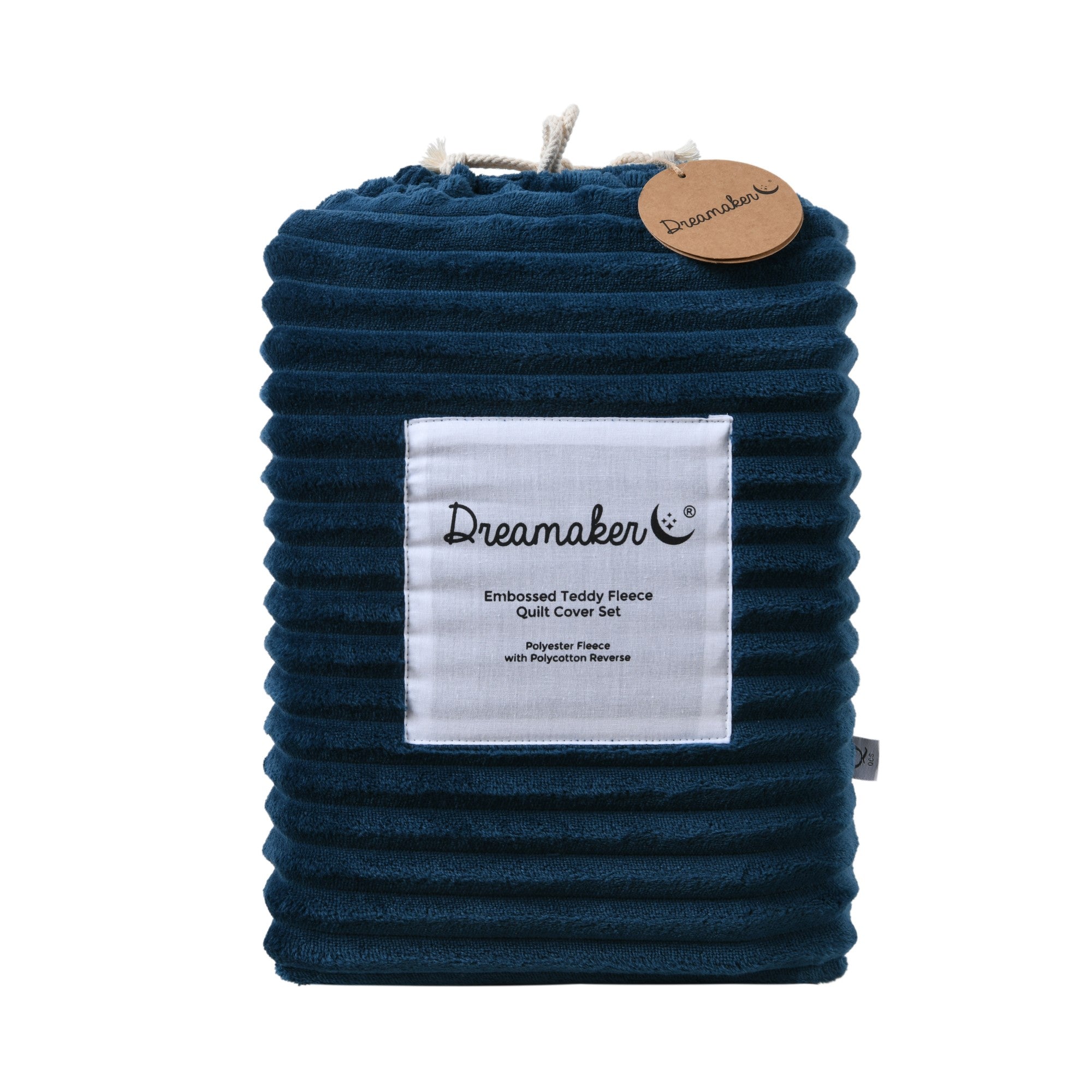 Dreamaker Embossed Fleece Quilt Cover Set Teal