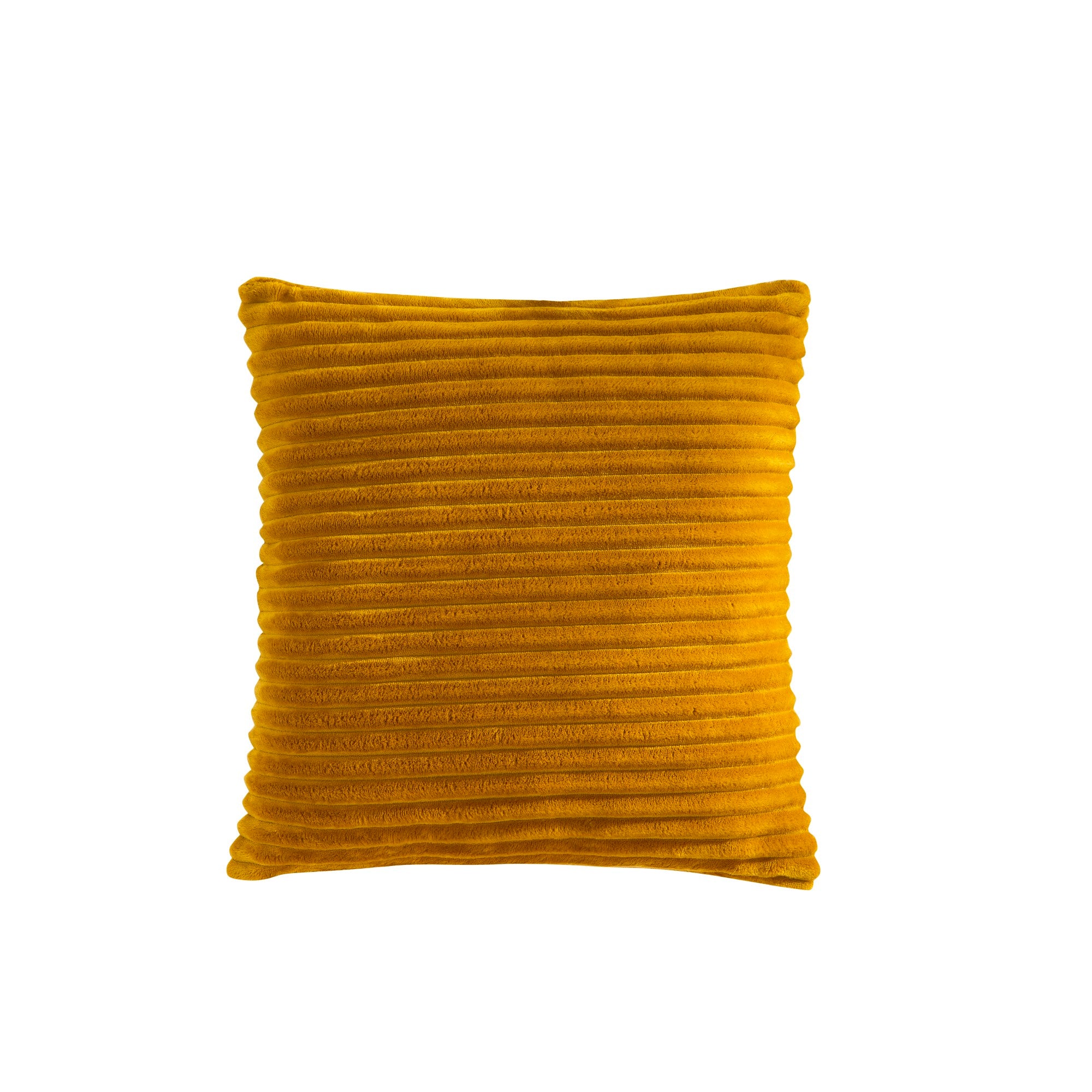 Dreamaker Embossed Fleece Cushion Mustard 45X45Cm