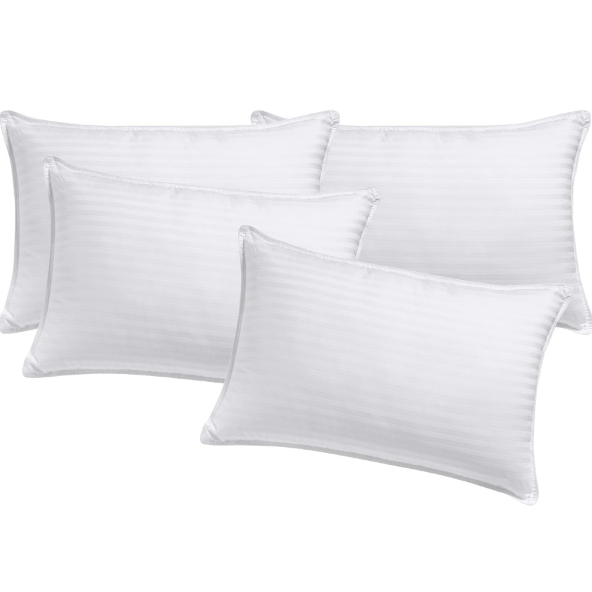 Dreamaker Hotel Collection Cotton Sateen Cover Microfibre Pillow Standard 4 Pack