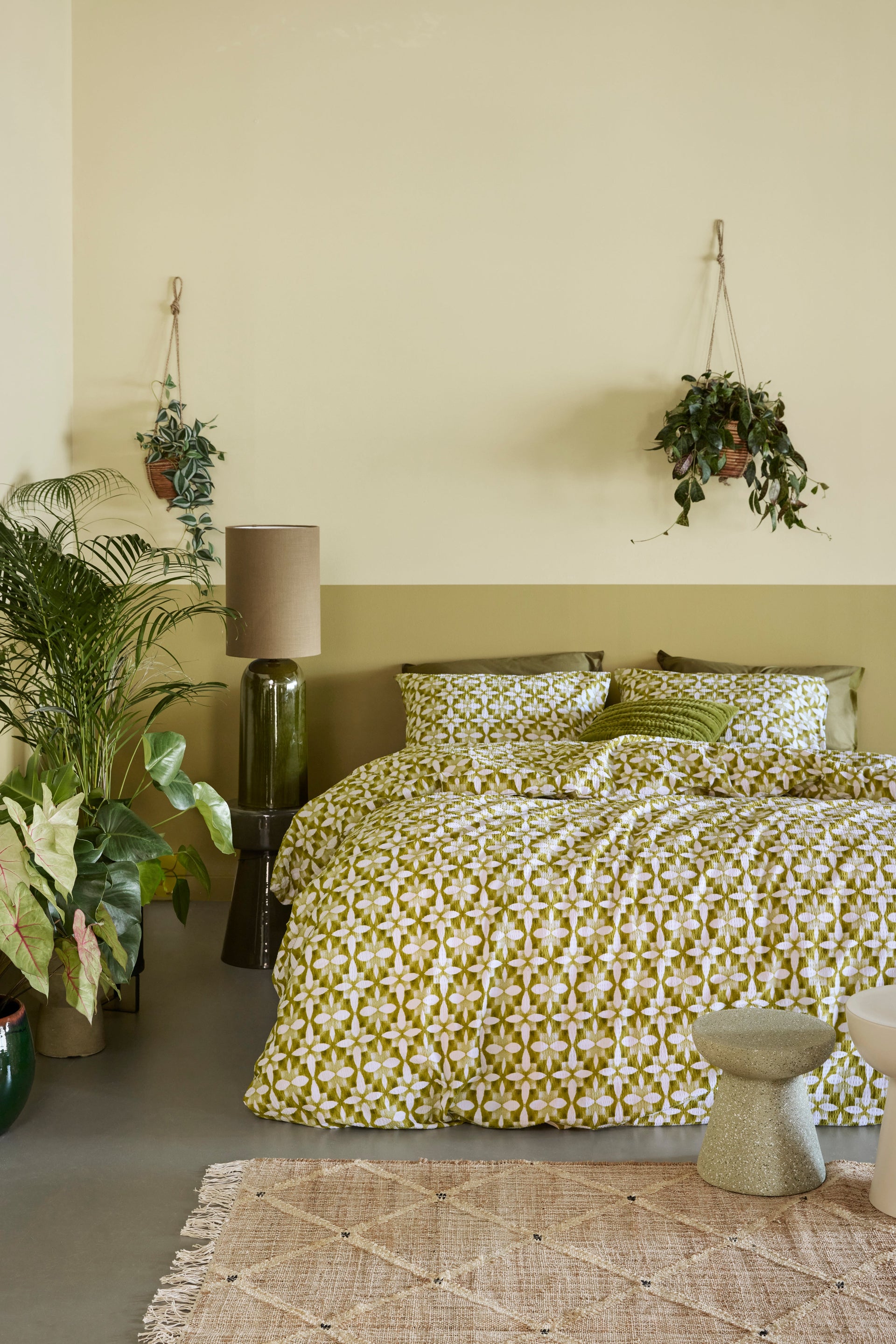 Bedding House Mae Green Seersucker Quilt Cover Set Bedding House