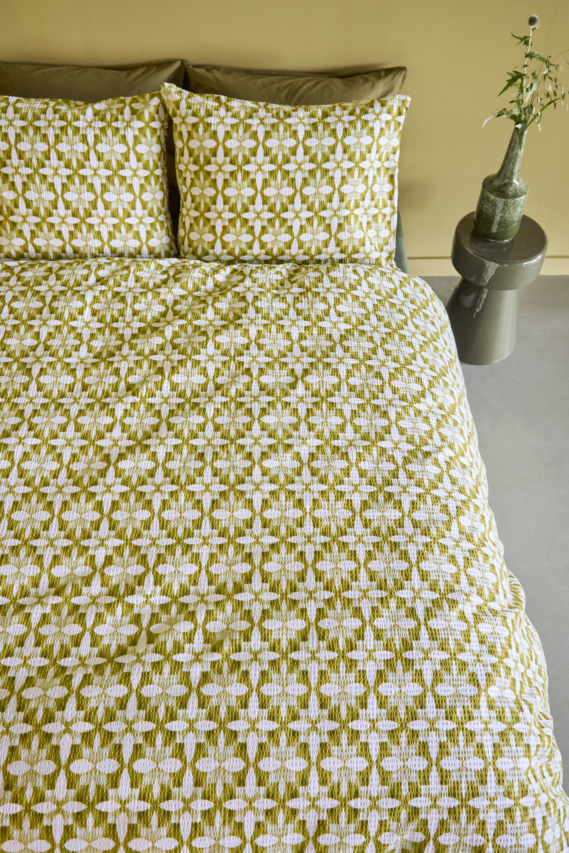 Bedding House Mae Green Seersucker Quilt Cover Set Bedding House