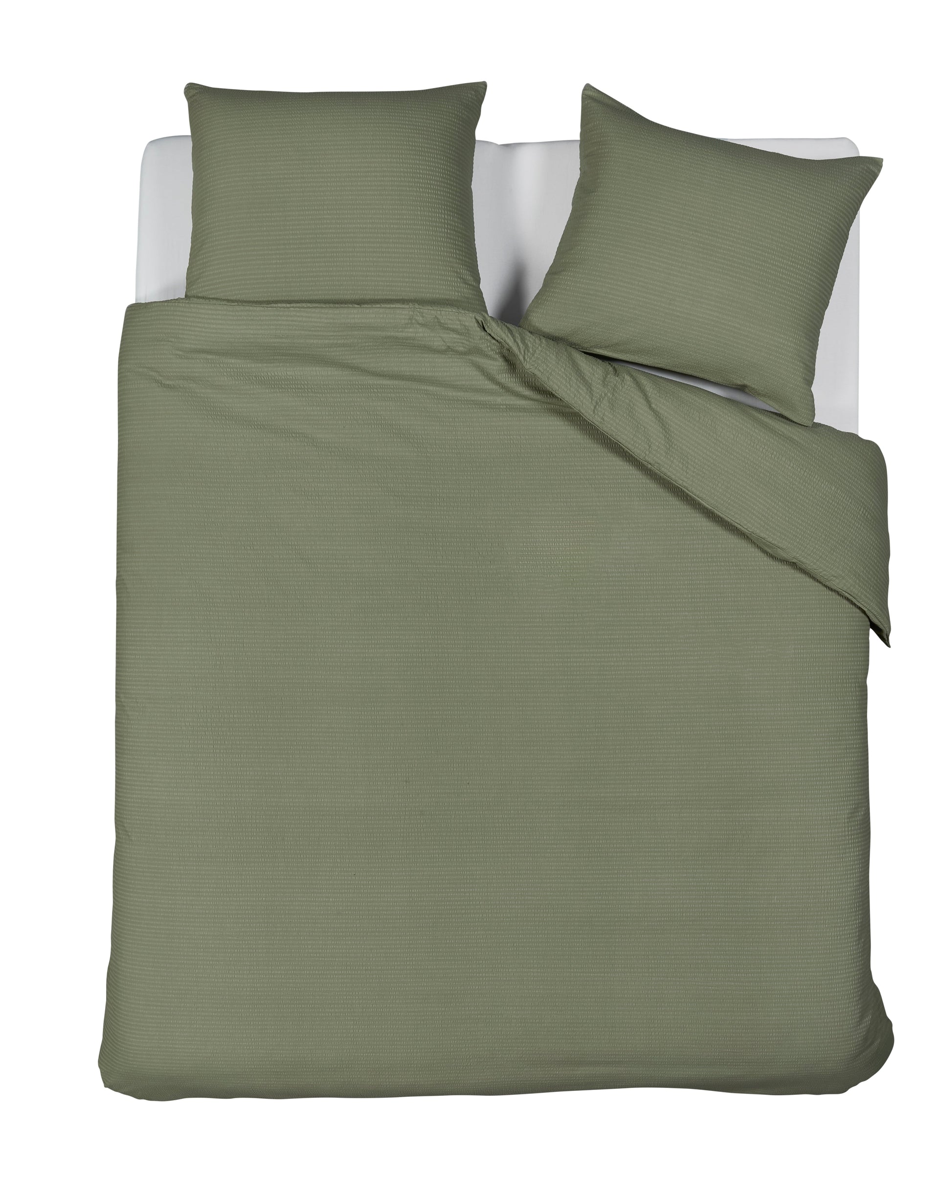 Bedding House Summer Green Seersucker Quilt Cover Set Bedding House