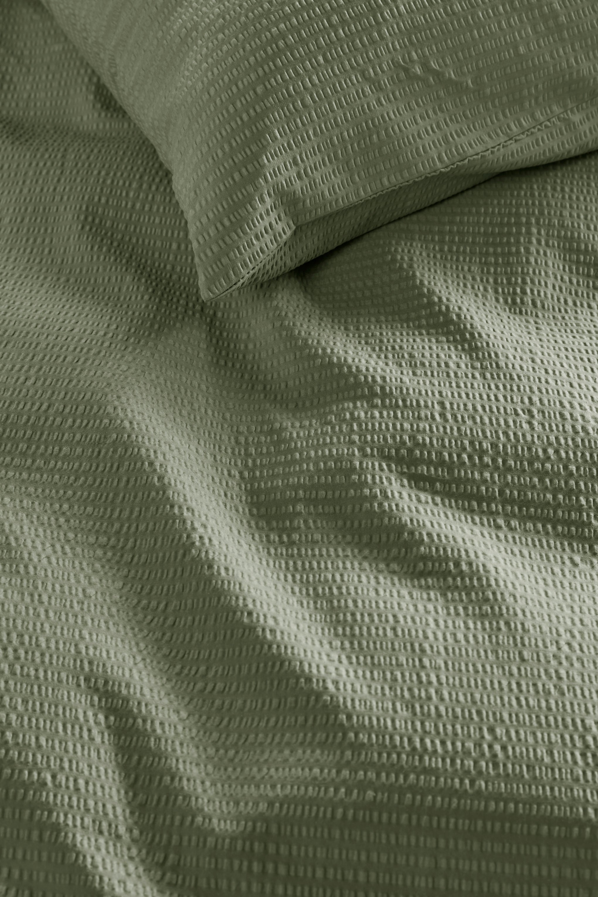 Bedding House Summer Green Seersucker Quilt Cover Set Bedding House