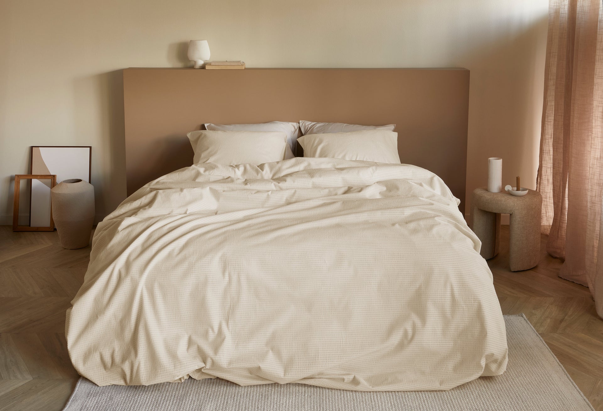 Bedding House Summer Sand Seersucker Quilt Cover Set Bedding House