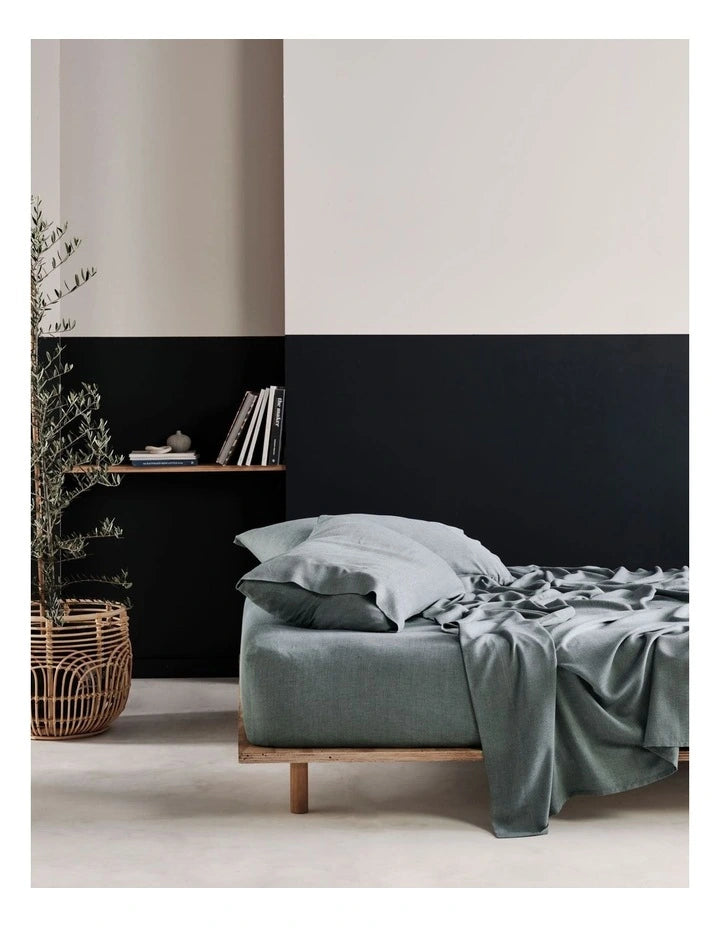 LINEN HOUSE REJEANERATION RIALTA SHEET SET PINE Linen House