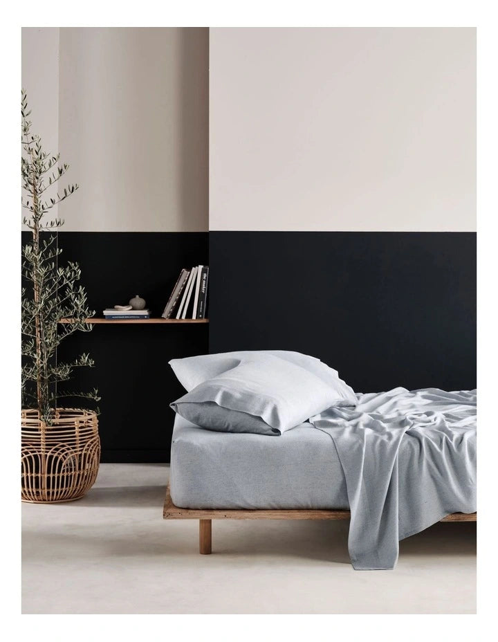 LINEN HOUSE REJEANERATION RIALTA SHEET SET SILVER Linen House