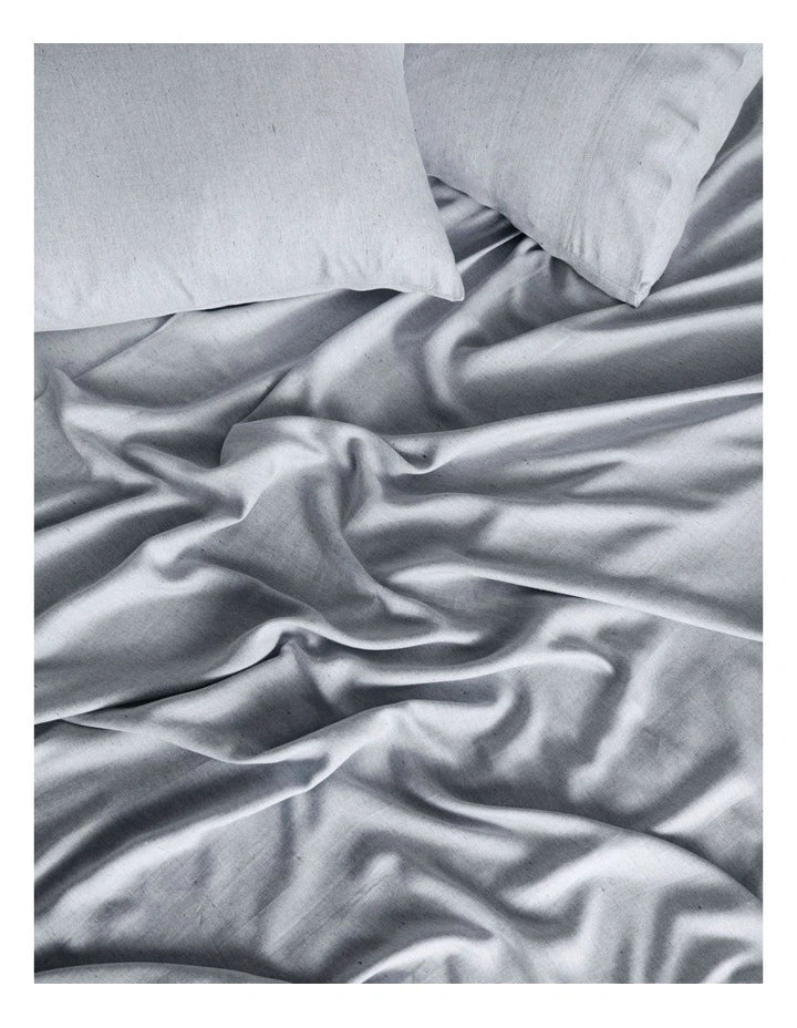 LINEN HOUSE REJEANERATION RIALTA SHEET SET SILVER Linen House