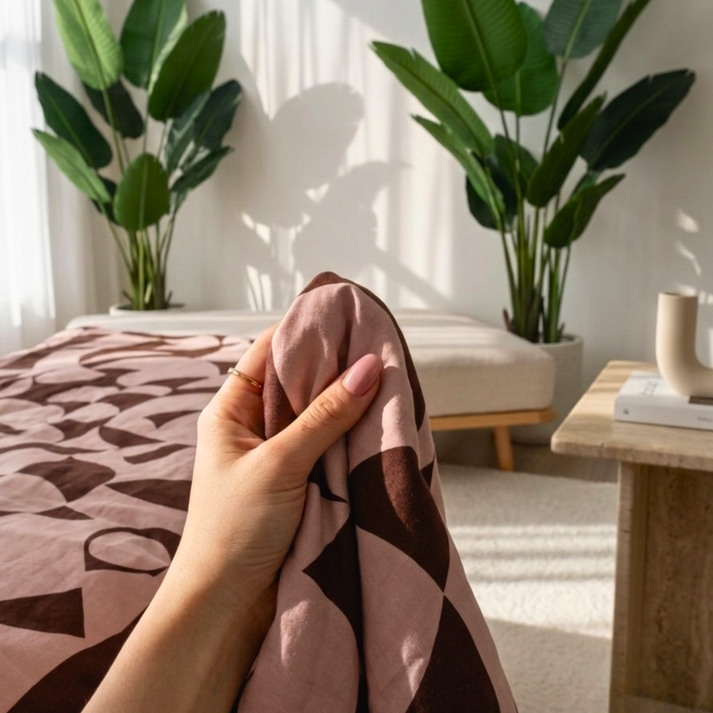 Amsons Scandi Rosewood Cotton Quilt Cover Set |Australian Home Décor