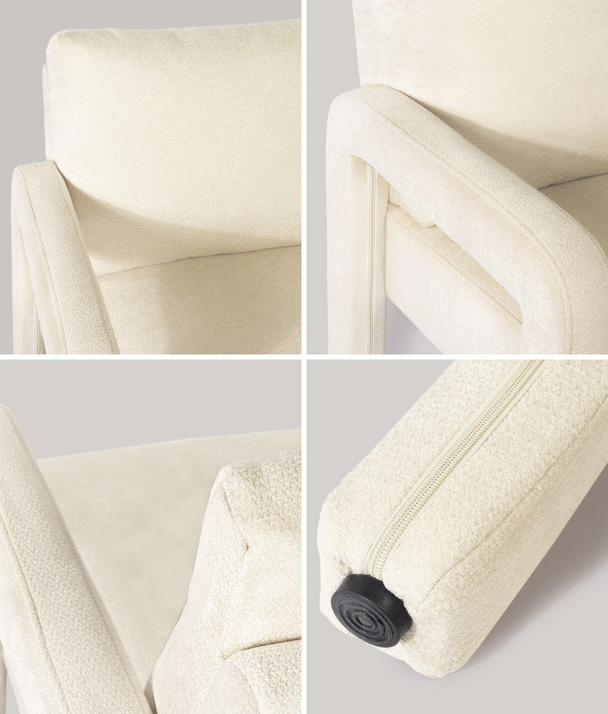 Oikiture  Armchair Velvet Chairs 1 Seater Lounge Sofa Chair