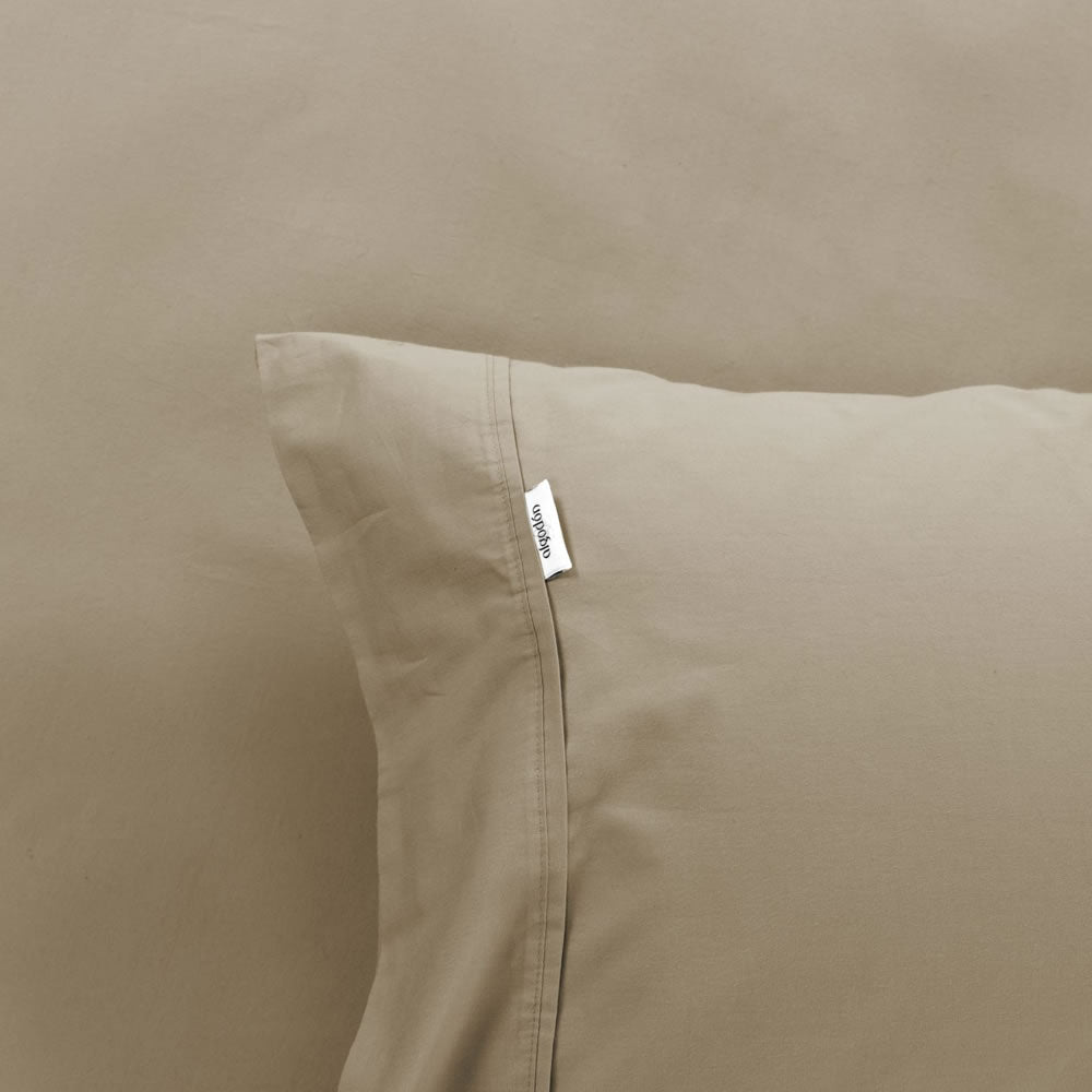 ALGODON "300TC Cotton" FITTED SHEET Combo Set - STONE Algodon