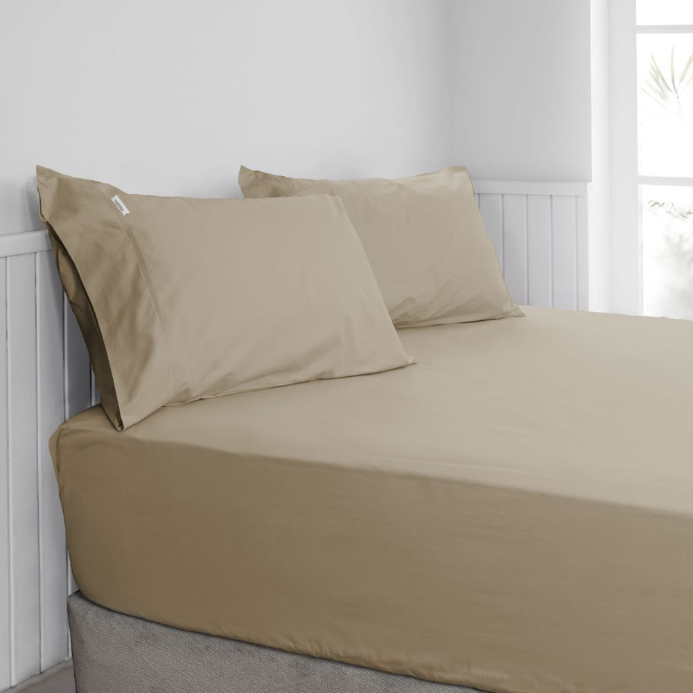 ALGODON "300TC Cotton" FITTED SHEET Combo Set - STONE Algodon