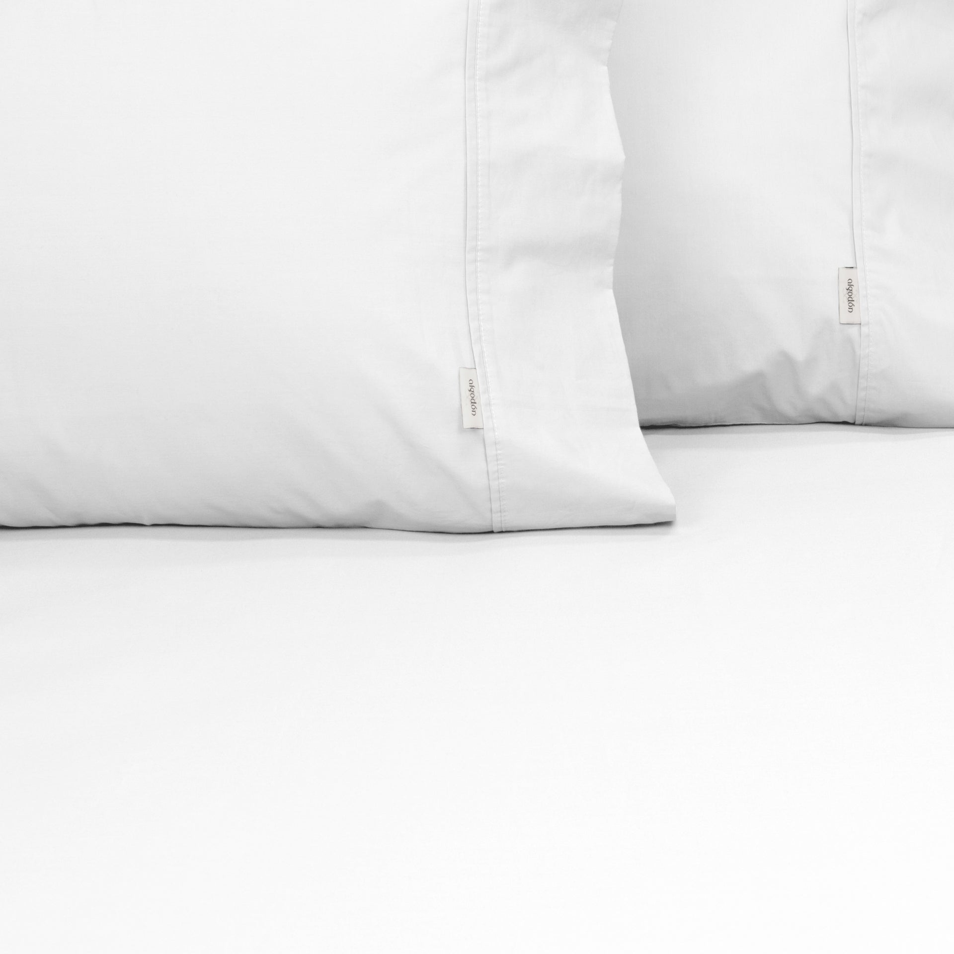 ALGODON "300TC Cotton" FITTED SHEET Combo Set - WHITE Algodon
