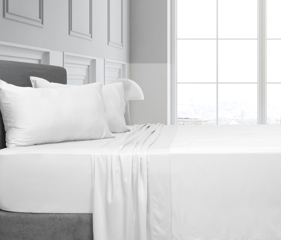 ALGODON "Bamboo" SHEET SET - WHITE