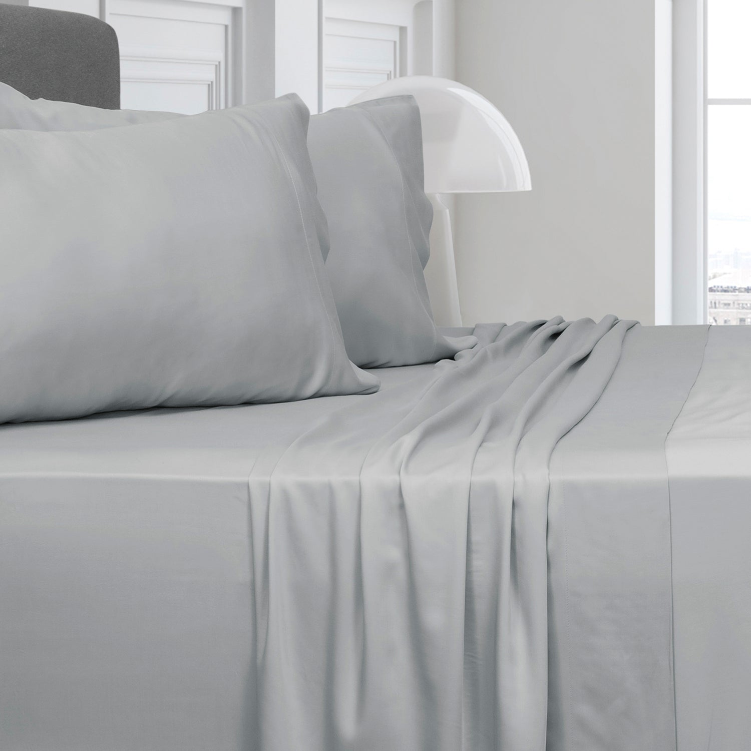 ALGODON "Bamboo" SHEET SET - SILVER Algodon