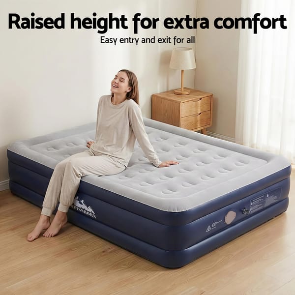 Weisshorn Air Mattress Queen Inflatable Bed 46Cm Air Bed Cube