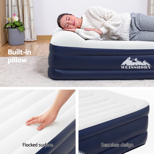 Weisshorn Air Mattress Double Inflatable Bed 46Cm Air Bed