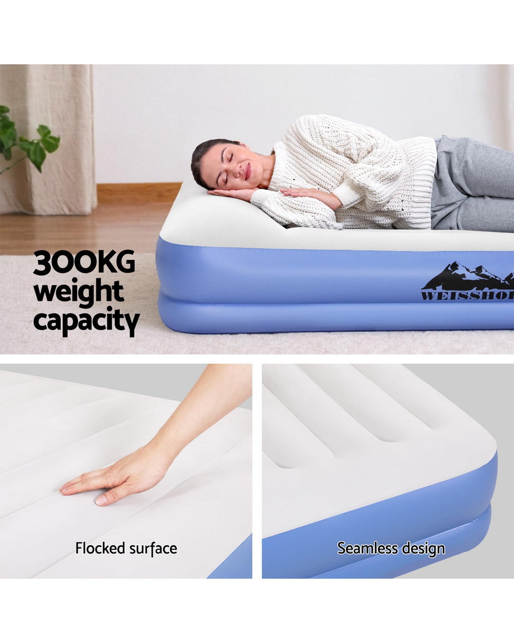 Weisshorn Air Mattress Queen Inflatable Bed 41cm Air bed Big Bedding Australia