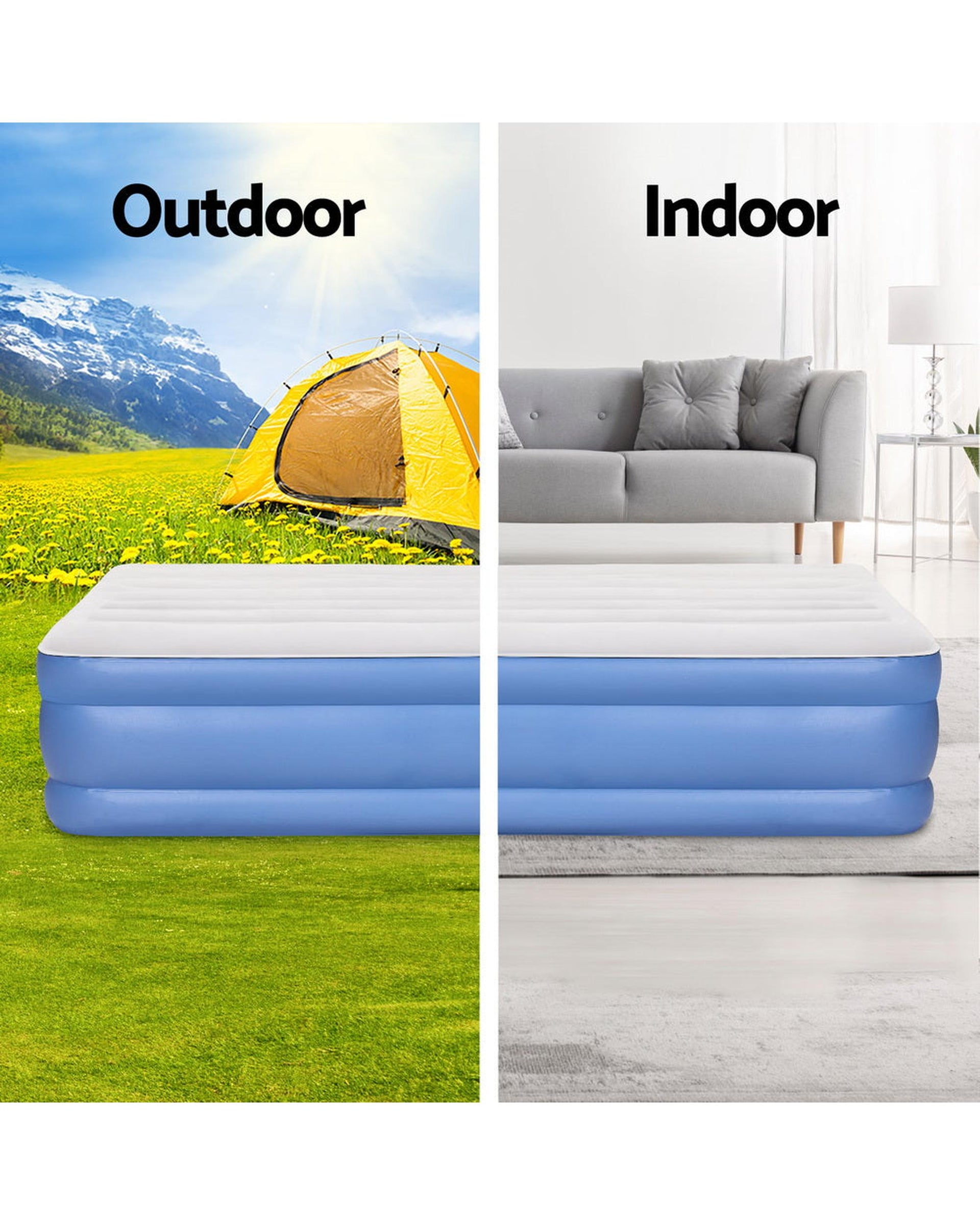 Weisshorn Air Mattress Queen Inflatable Bed 46cm Air bed Big Bedding Australia