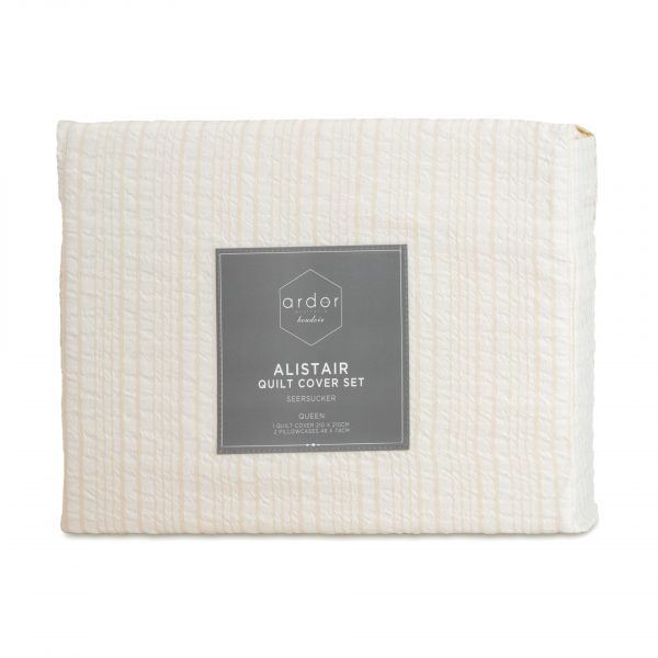 ARDOR BOUDOIR "Alistair"  SEERSUCKER QUILT COVER SET Ardor Bedding