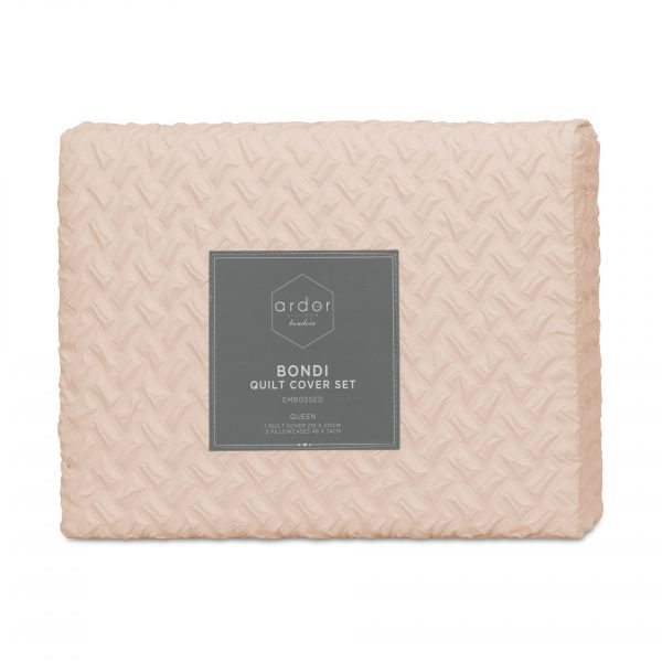 ARDOR BOUDOIR "Bondi" EMBOSSED QUILT COVER SET Ardor Bedding