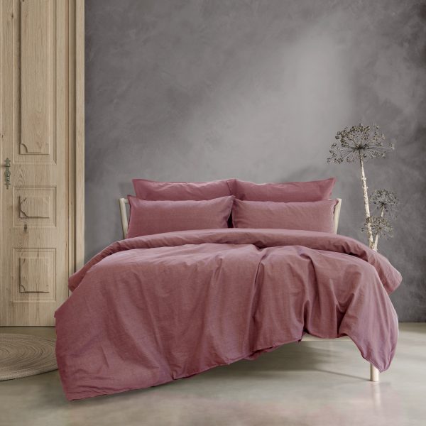 ARDOR BOUDOIR "Embre" Linen Look Washed Cotton QUILT COVER SET Ardor Bedding