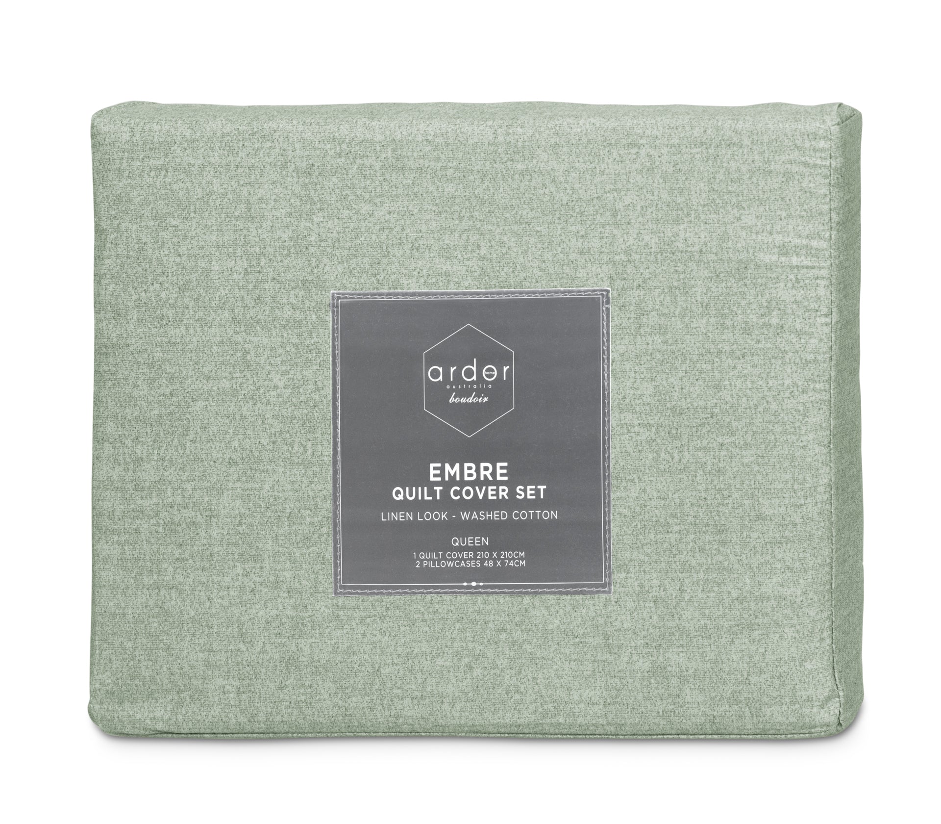 ARDOR BOUDOIR "Embre" Linen Look Washed Cotton QUILT COVER SET Ardor Bedding
