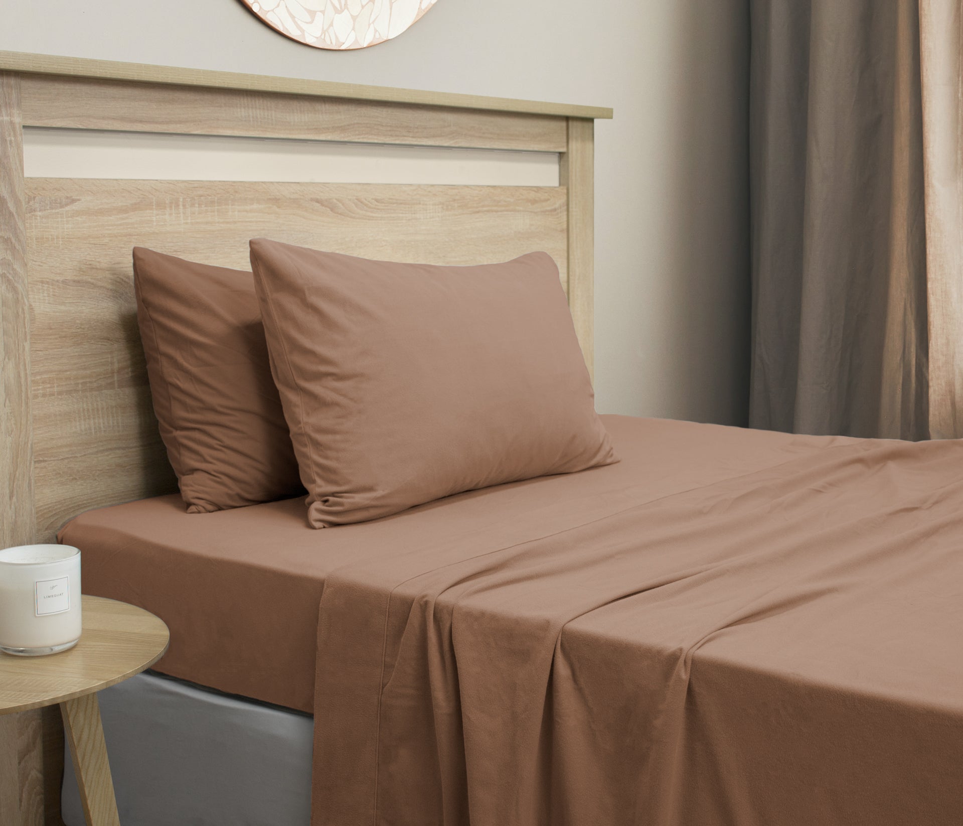 ARDOR BOUDIOR "Micro Flannel" SHEET SET - LATTE Ardor Bedding