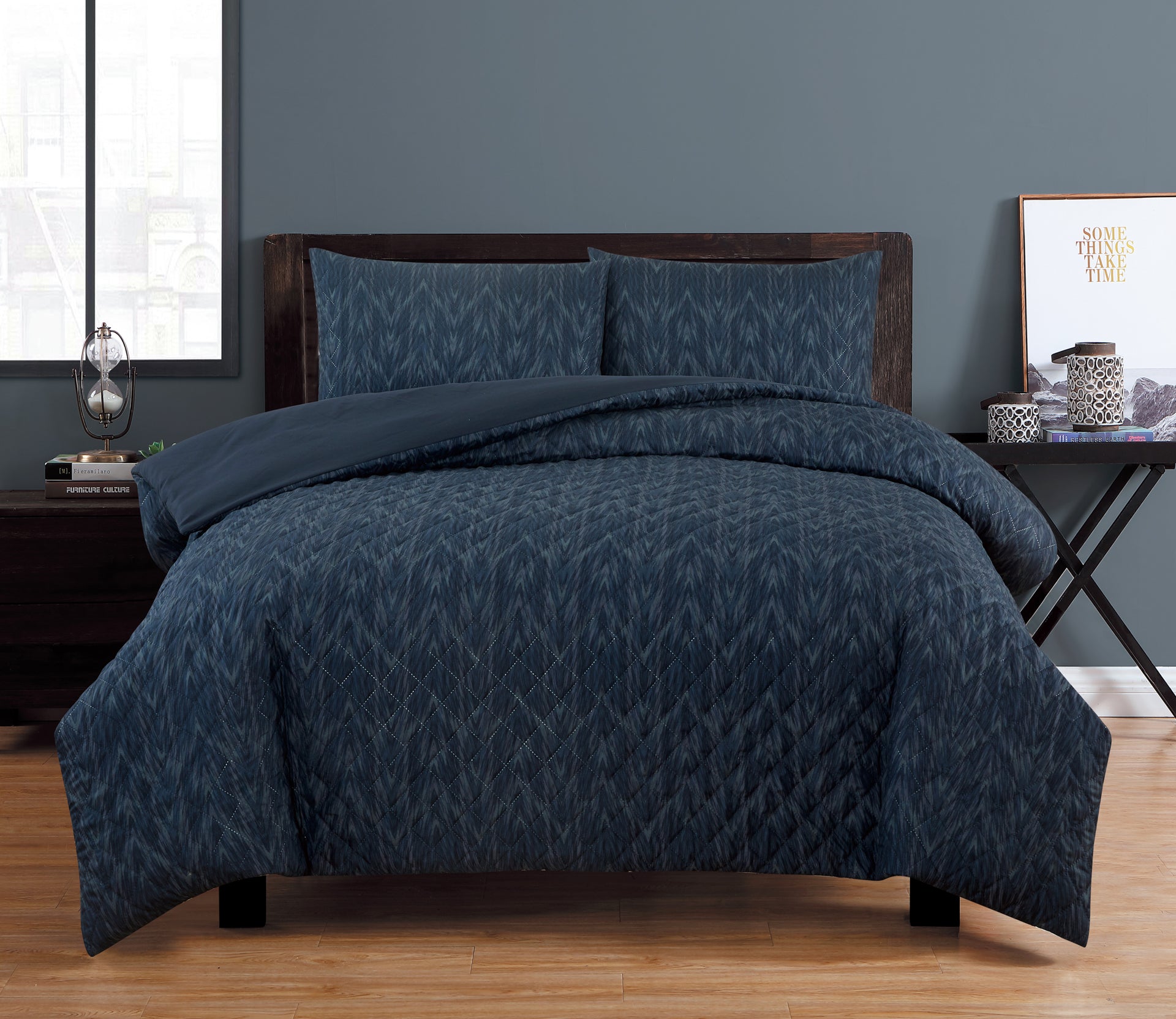 ARDOR BOUDOIR "Oak" EMBOSSED QUILT COVER SET Ardor Bedding