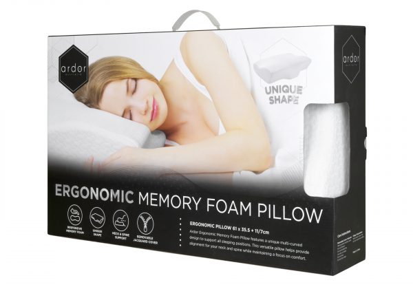 ARDOR "Ergonomic" MEMORY FOAM PILLOW Ardor Bedding