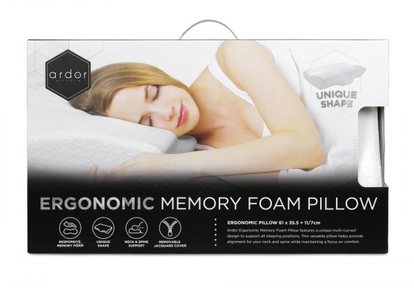 ARDOR "Ergonomic" MEMORY FOAM PILLOW Ardor Bedding
