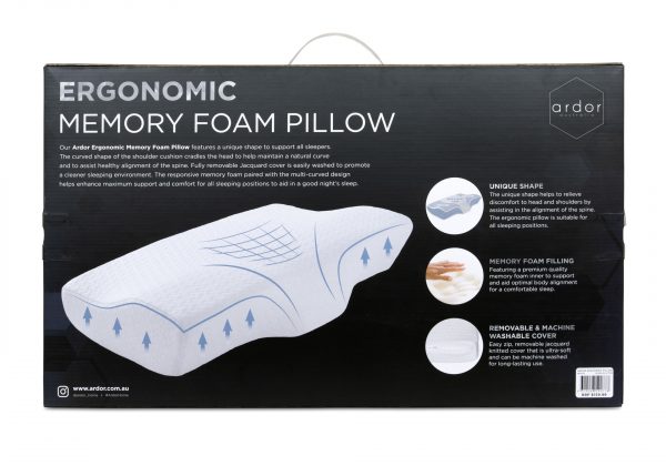 ARDOR "Ergonomic" MEMORY FOAM PILLOW Ardor Bedding