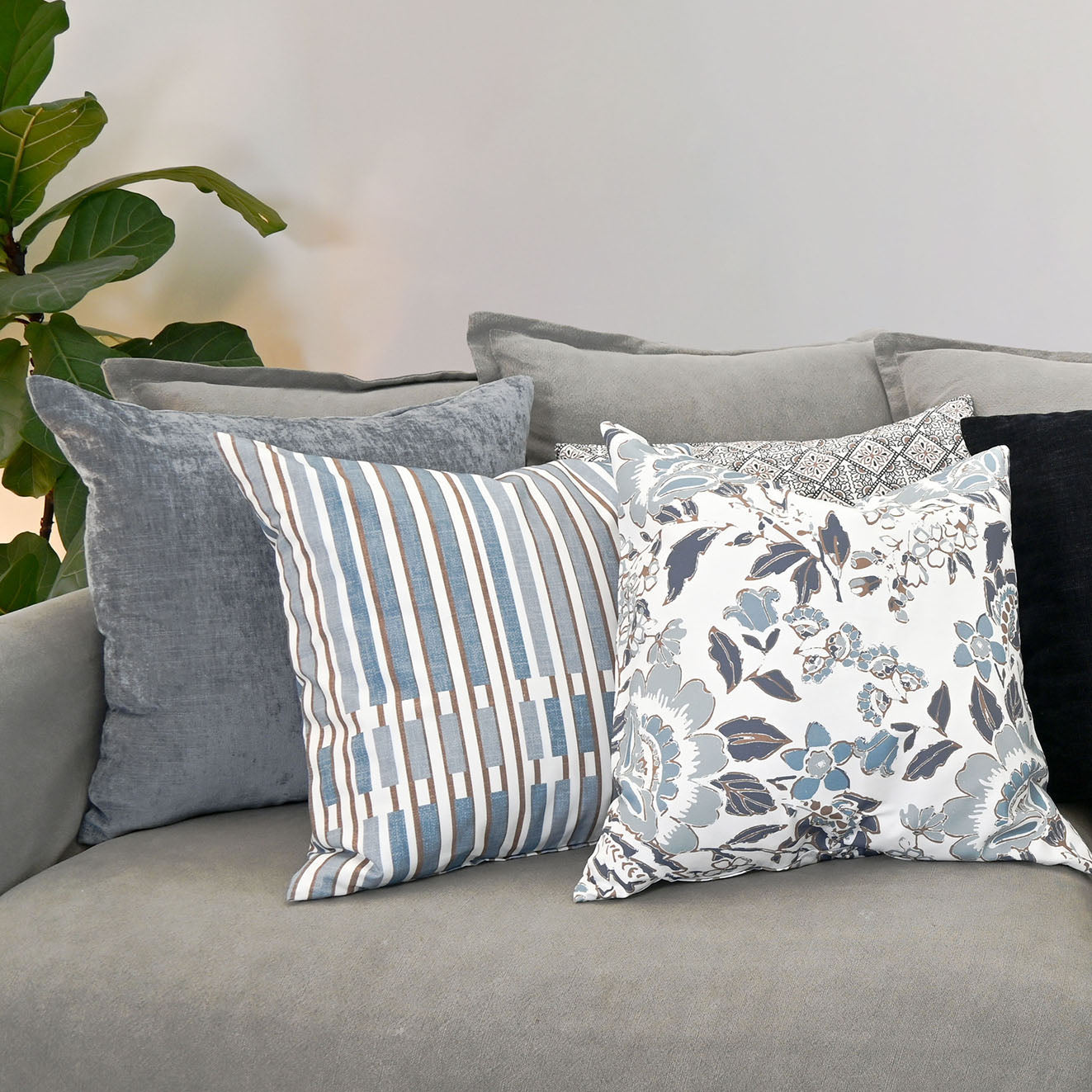 ZAAB | AVESTA NOUGAT 50X50 COTTON DOUBLE PRINTED INDOOR CUSHION ZAAB