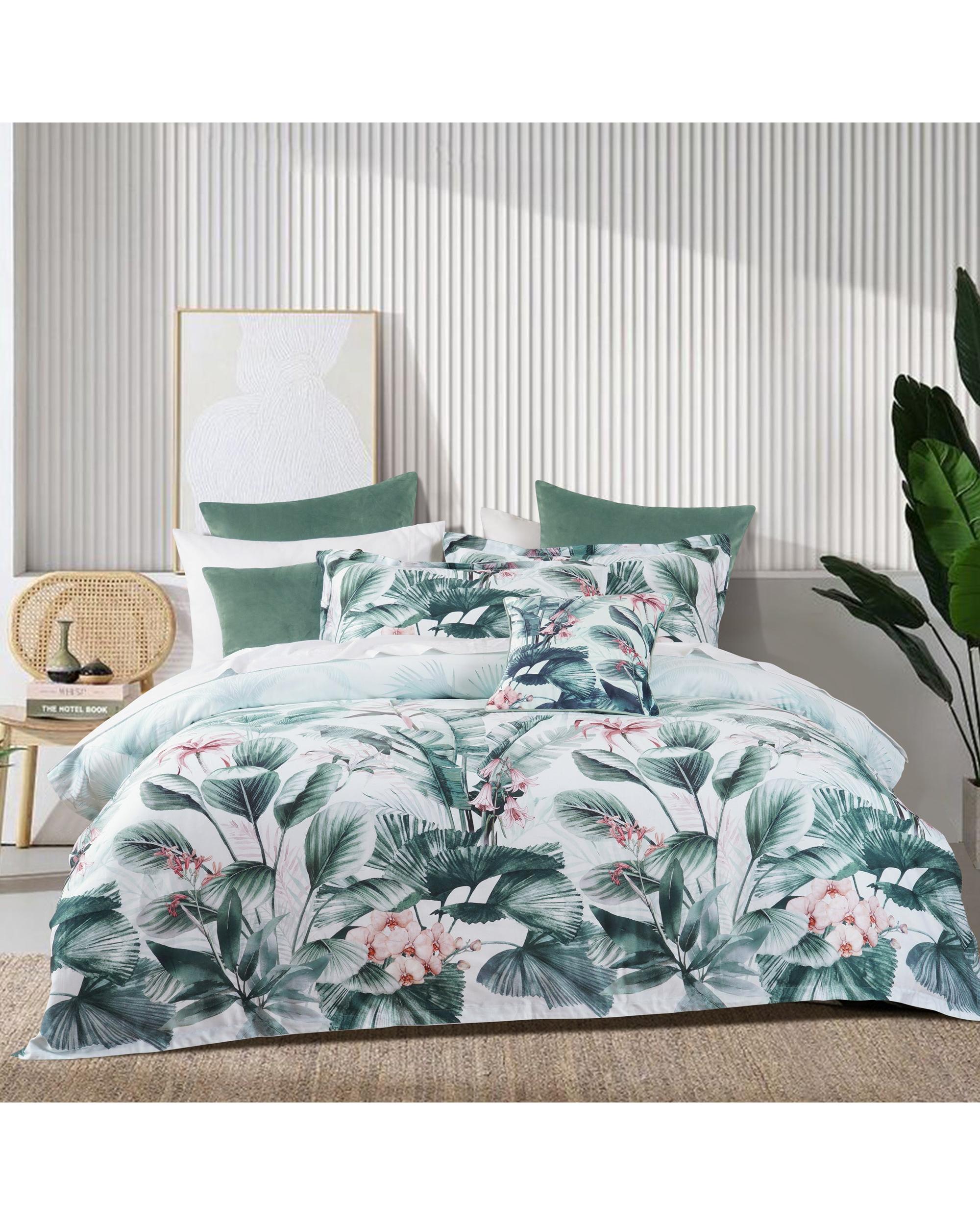 Bianca Bedding ABBEY Green Quilt Cover Set