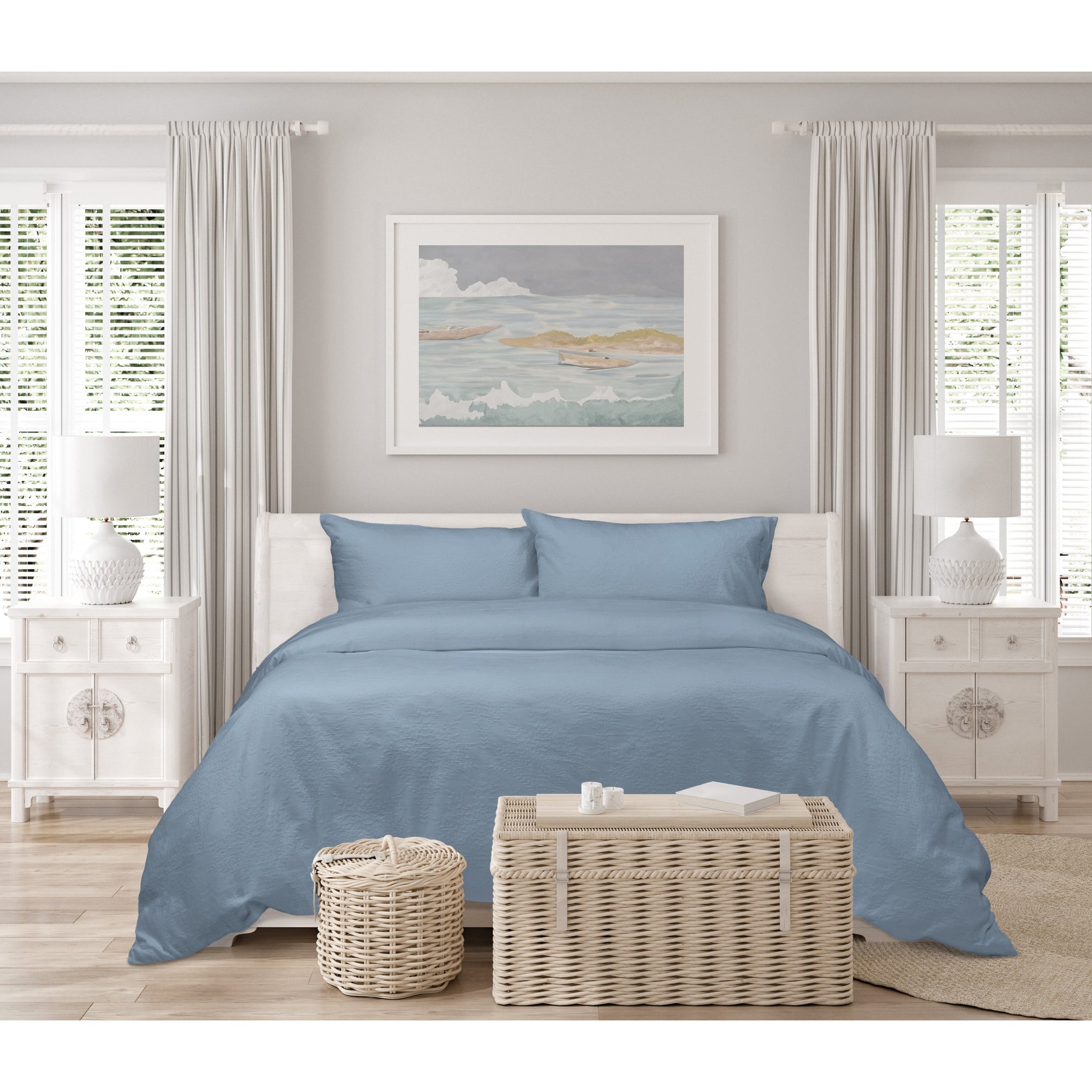 ARDOR BOUDOIR "Byron" SEERSUCKER STRIPES QUILT COVER SET (Copy) Ardor Bedding