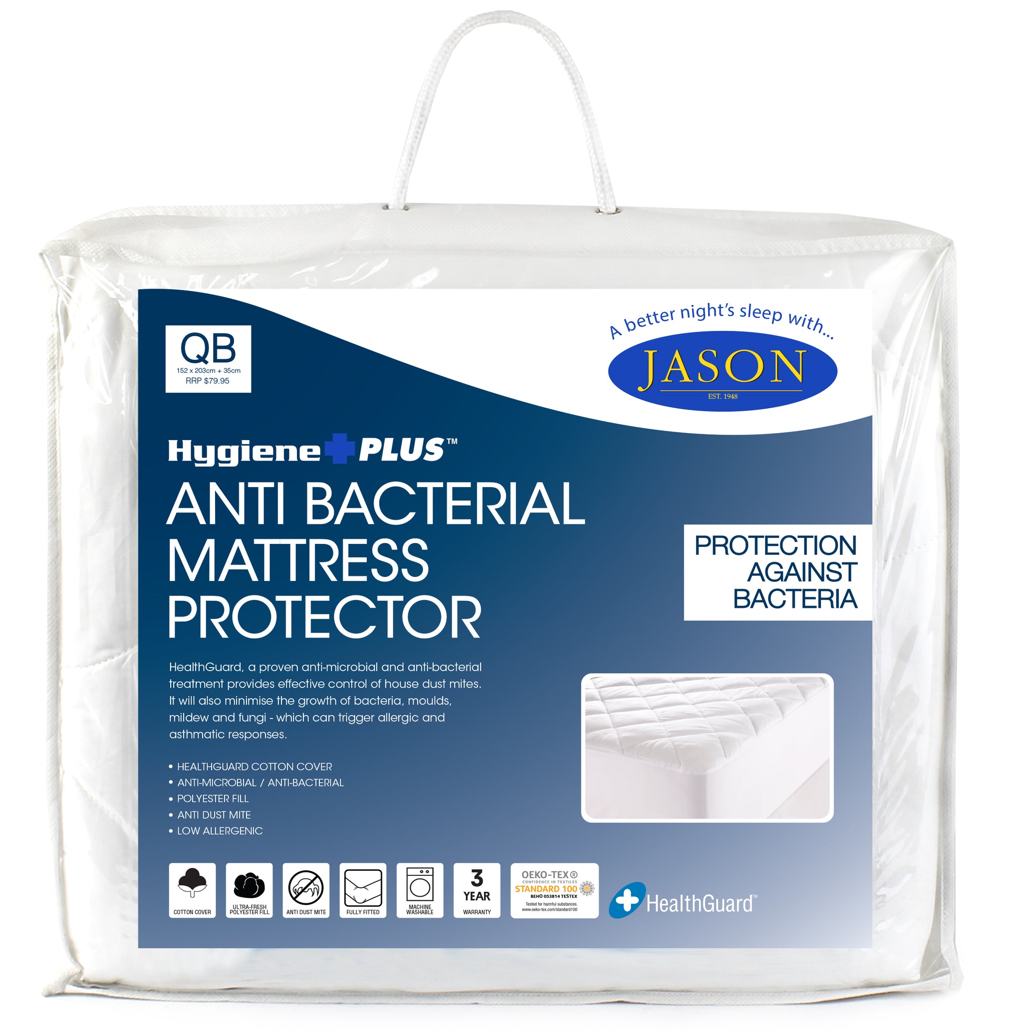 Jason Bedding Mattress Protectors Anti Bacterial