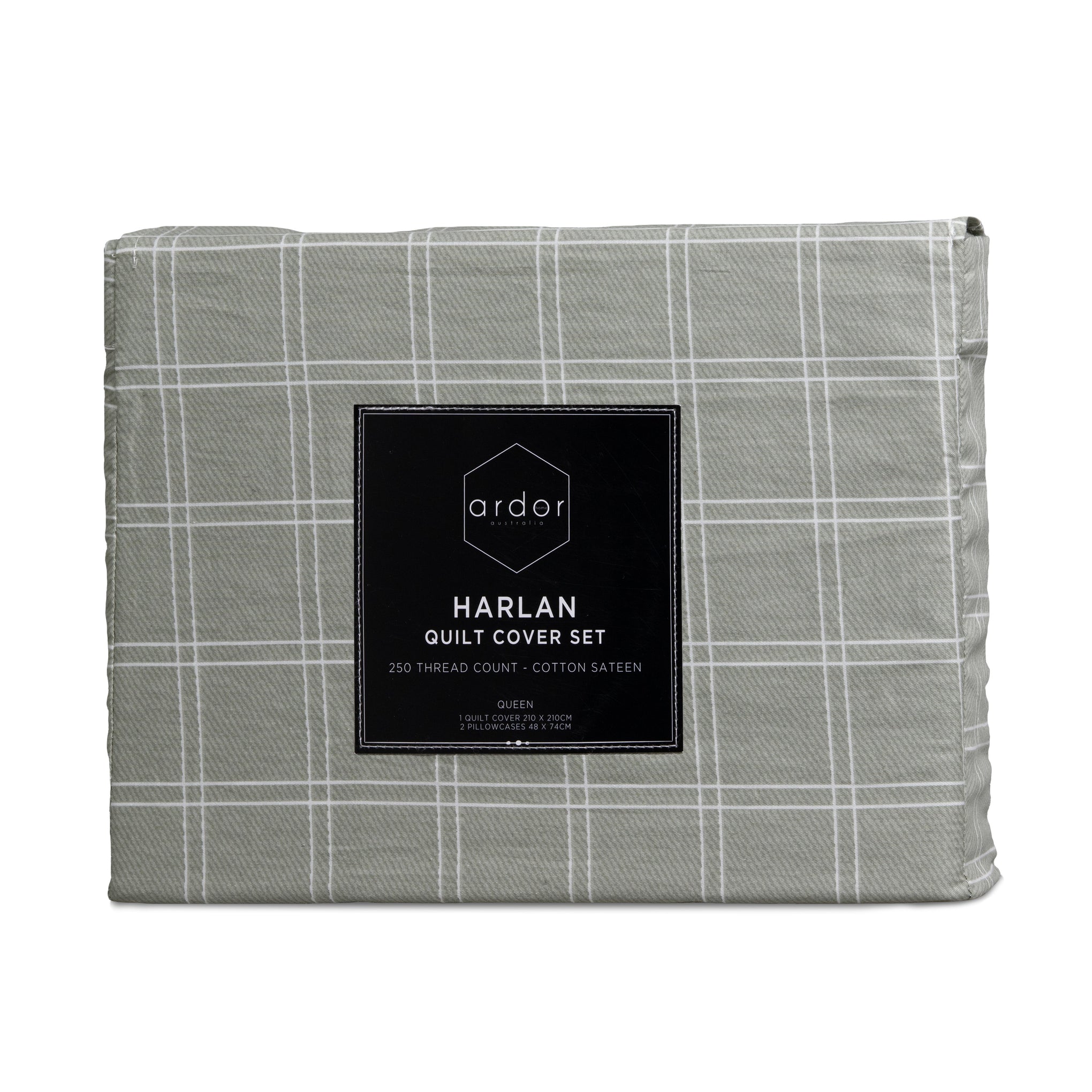 ARDOR "Harlan"  GREY QUILT COVER SET Ardor Bedding