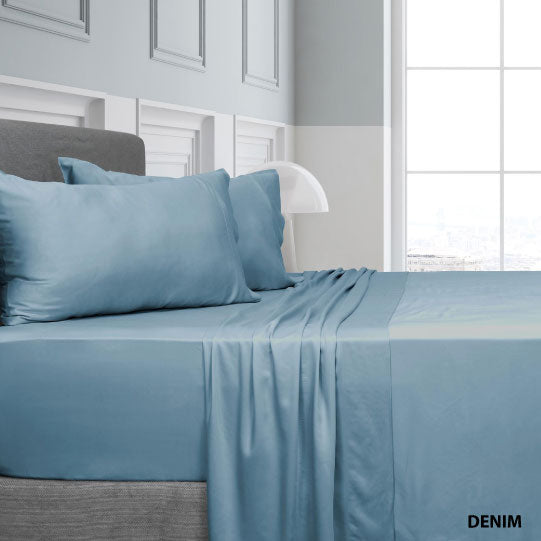 ALGODON "Bamboo" SHEET SET - DENIM